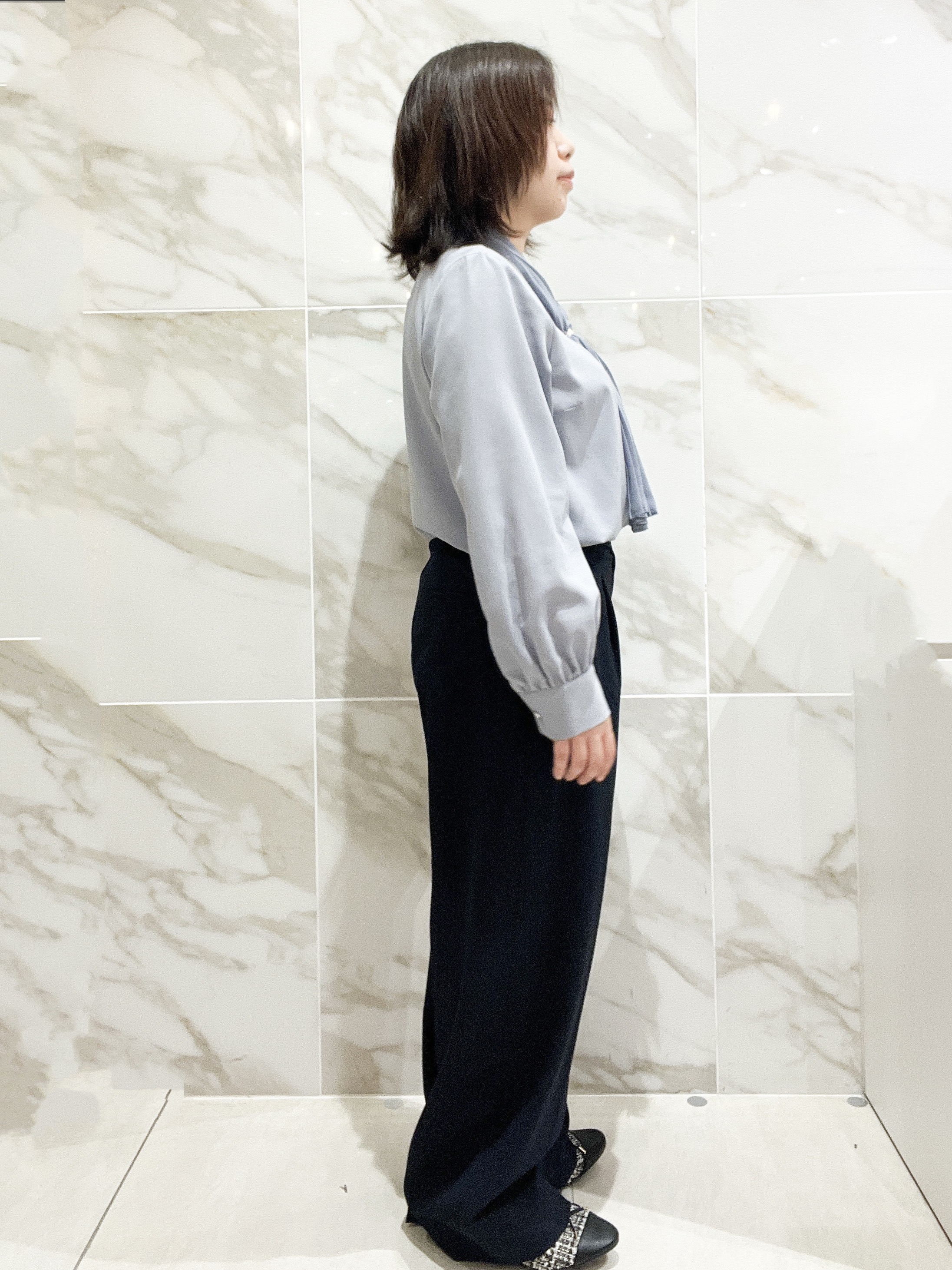 ayuさんの「index｜《再入荷》ダブルブレストテーラードジャケット【接触冷感／吸水速乾／イージーアイロン／防シワ／洗濯機O」を使ったコーディネート