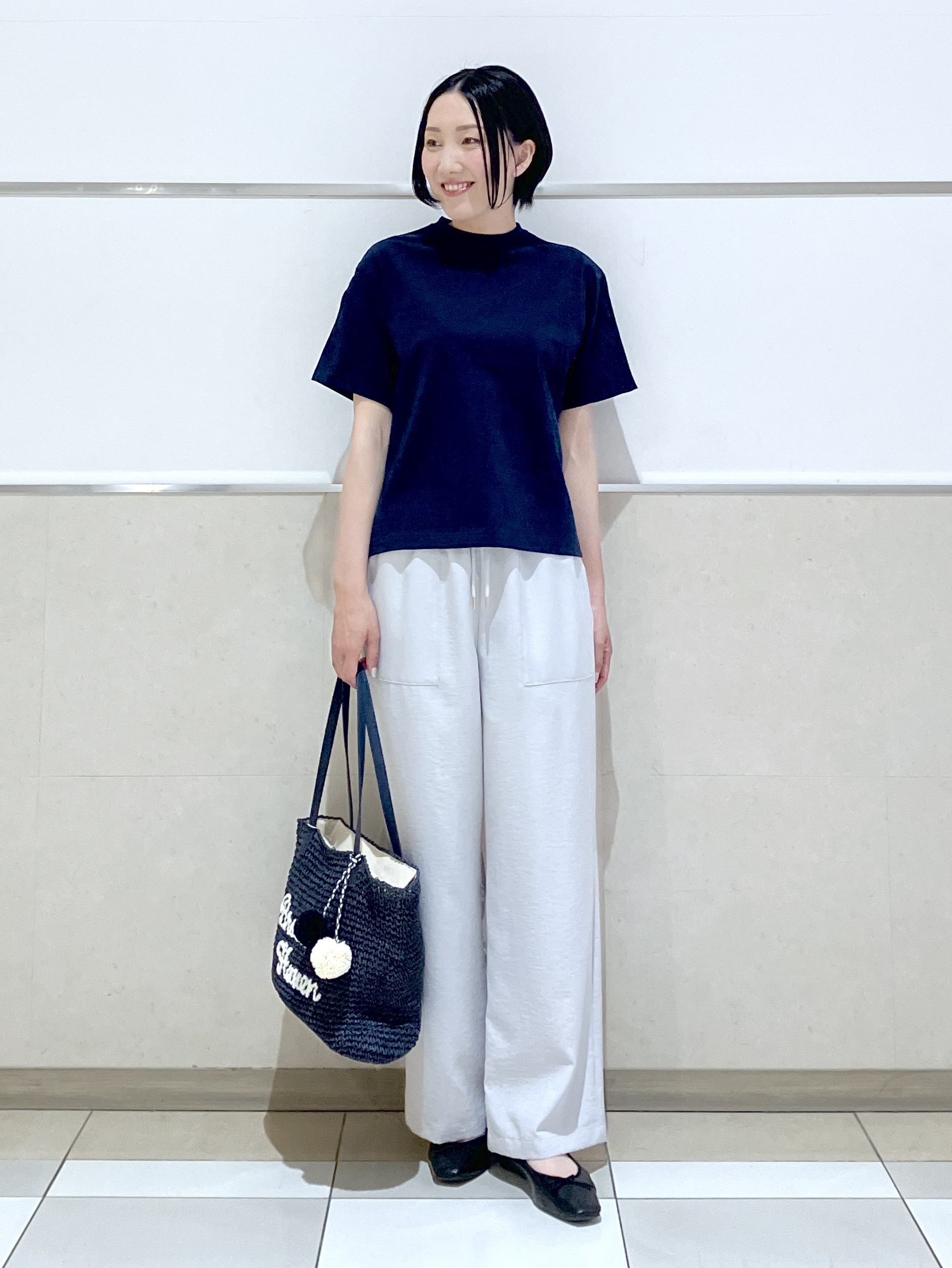 eriko さんの「Dessin｜【日本製】和歌山ラフィー天竺Tシャツ」を使ったコーディネート