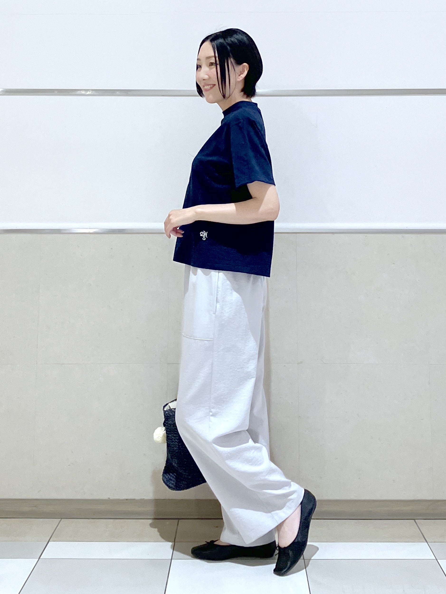 eriko さんの「Dessin｜【日本製】和歌山ラフィー天竺Tシャツ」を使ったコーディネート