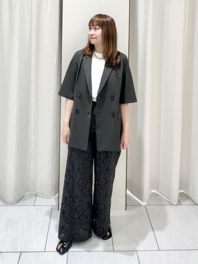 ʏᴜᴋɪᴋᴏさんの「UNTITLED｜【シワになりにくい/セットアップ可/接触冷感】ハーフスリーブジャケット」を使ったコーディネート