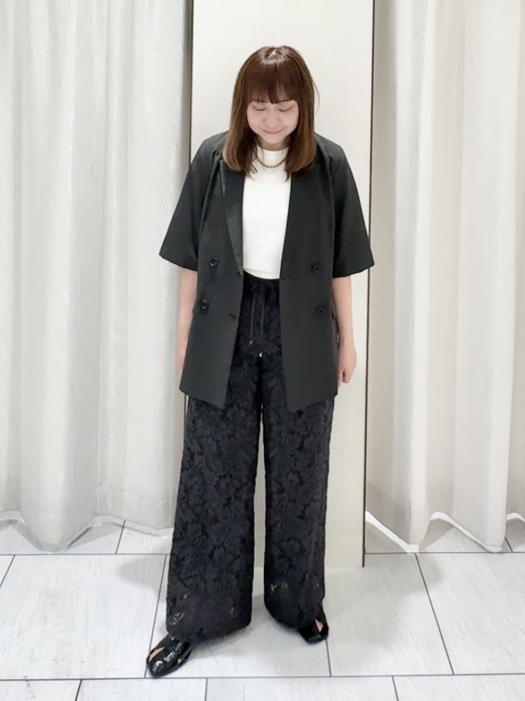 ʏᴜᴋɪᴋᴏさんの「UNTITLED｜【シワになりにくい/セットアップ可/接触冷感】ハーフスリーブジャケット」を使ったコーディネート