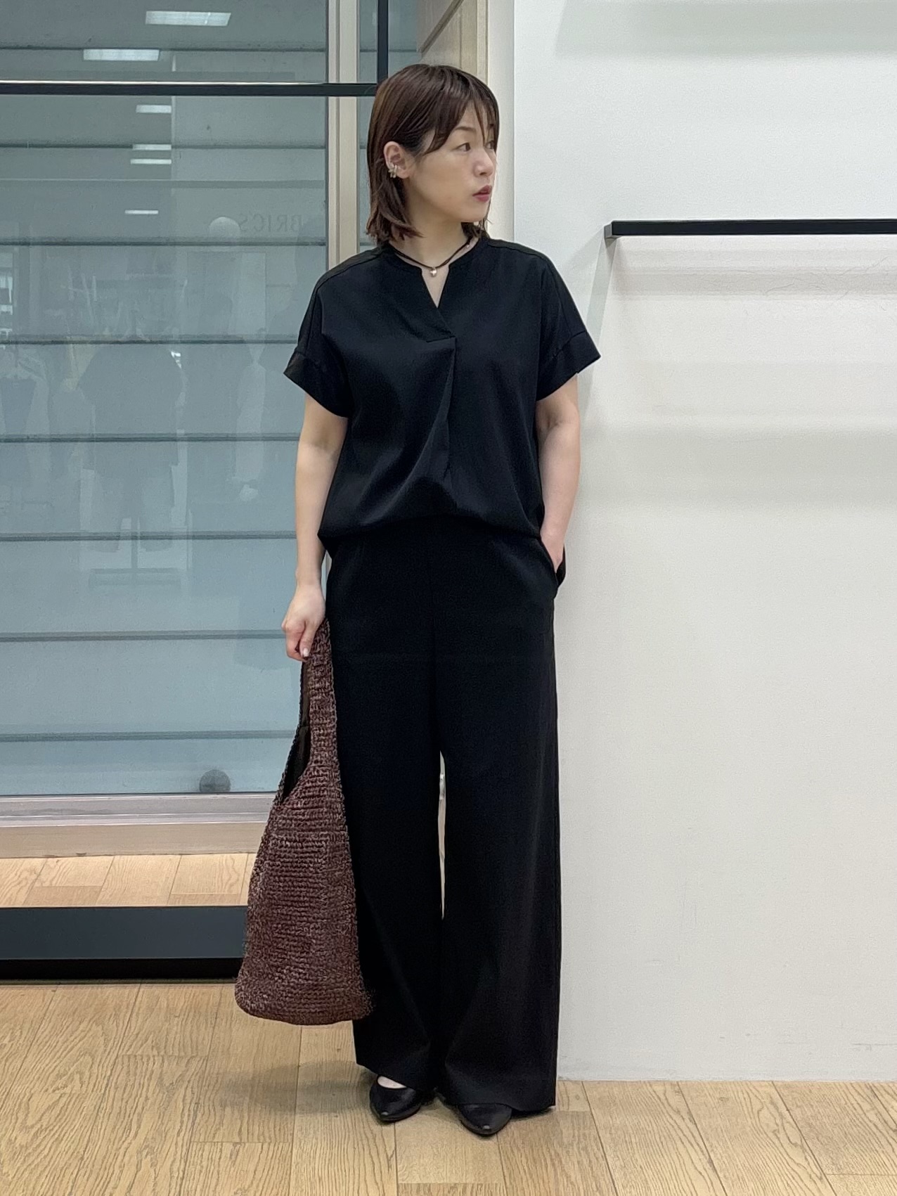 asamiさんの「INDIVI｜【洗える／SETUP可能】スキッパーブラウス」を使ったコーディネート