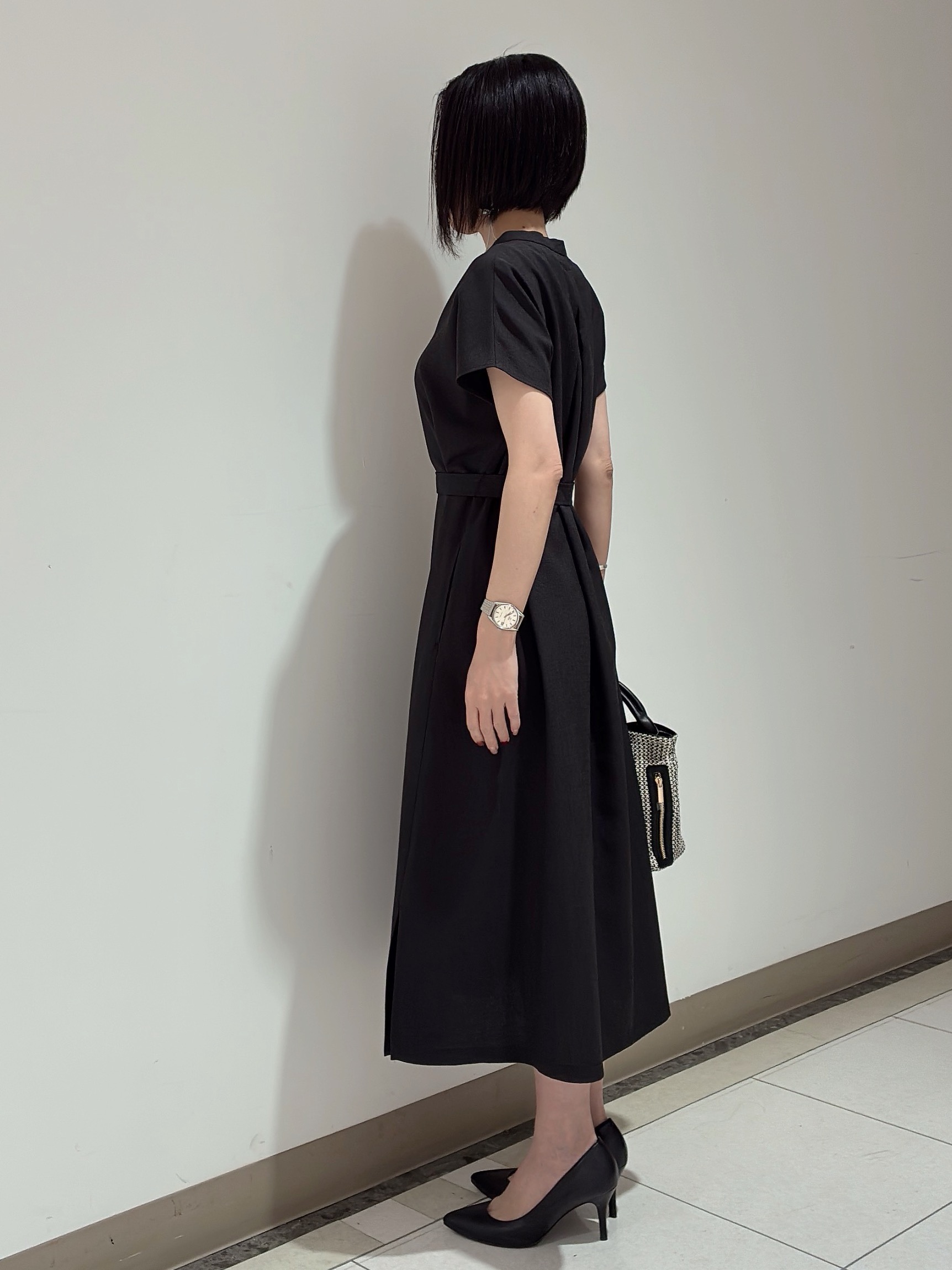 環さんの「UNTITLED｜【UV/接触冷感/遮熱/通気性】スラブバンドカラーワンピース」を使ったコーディネート