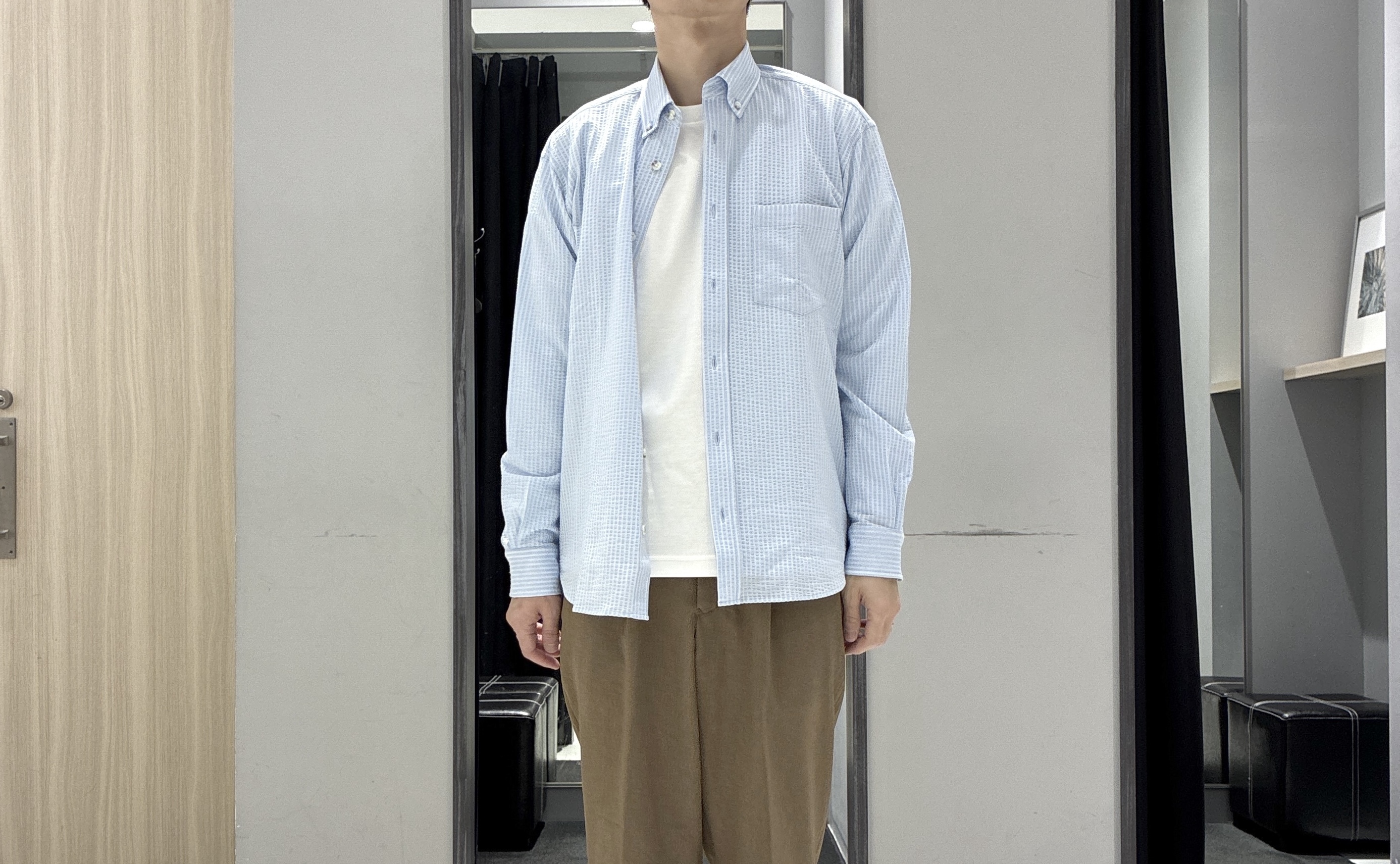 わいずみさんの「TAKEO KIKUCHI｜ストレッチ テーラードＴシャツ」を使ったコーディネート