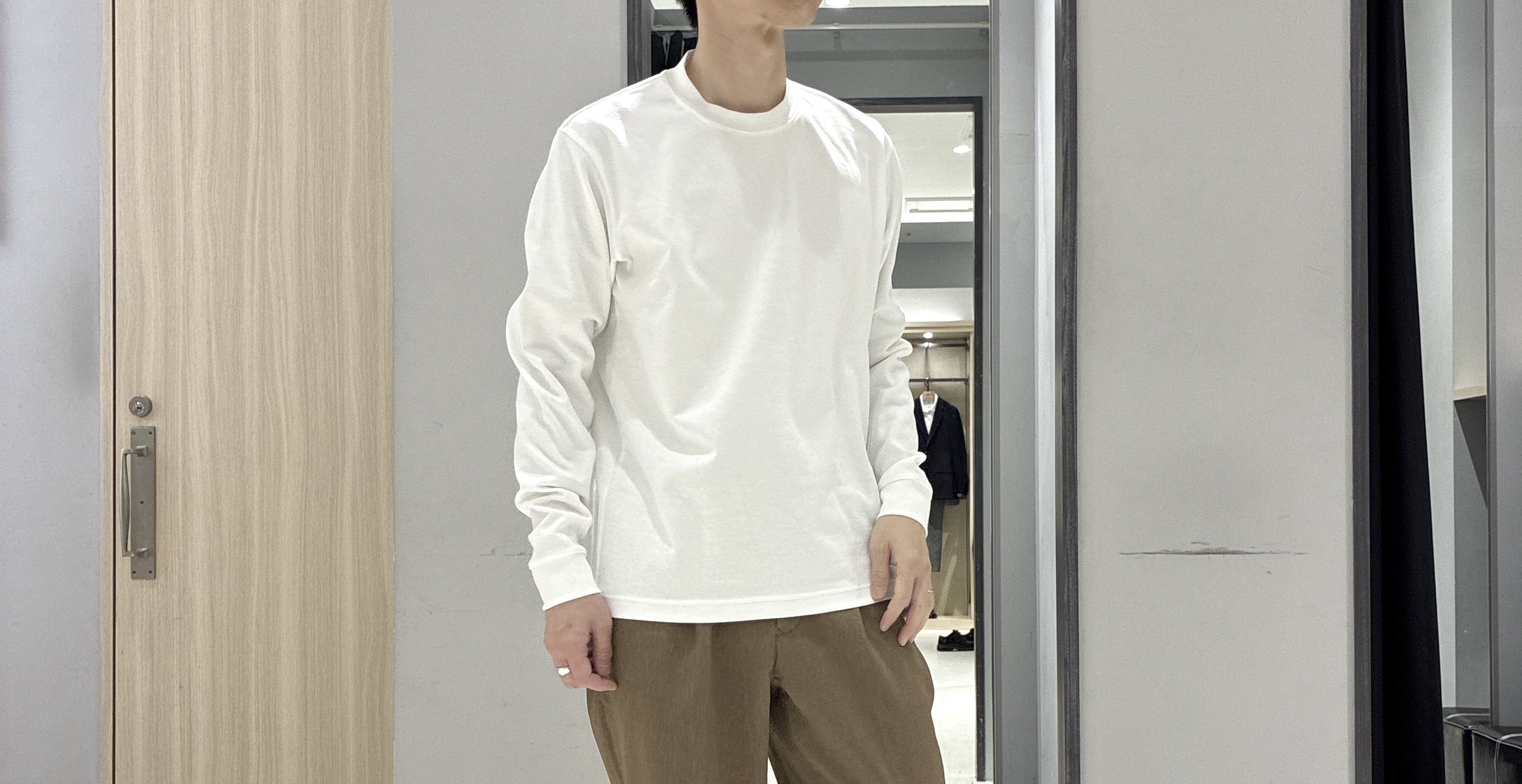 わいずみさんの「TAKEO KIKUCHI｜ストレッチ テーラードＴシャツ」を使ったコーディネート