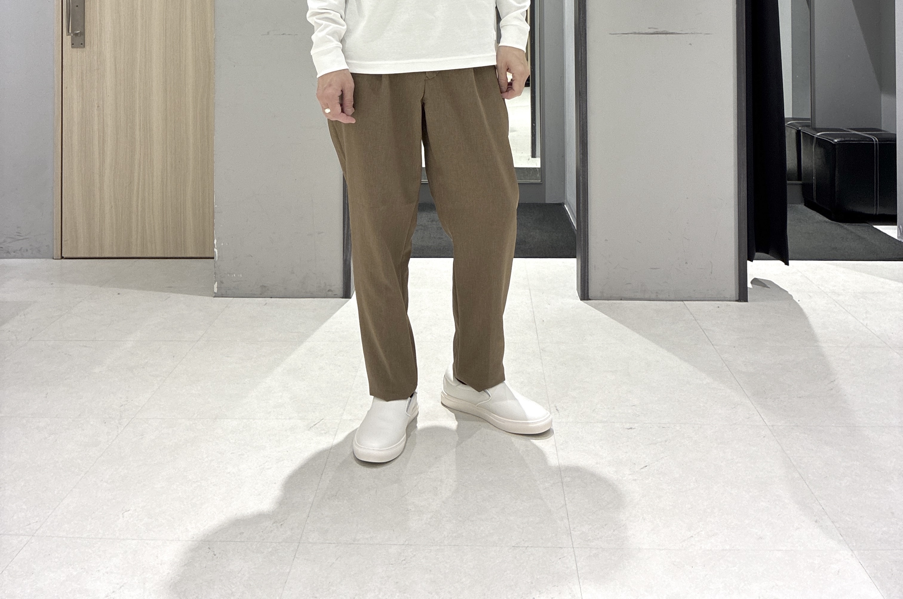 わいずみさんの「TAKEO KIKUCHI｜ストレッチ テーラードＴシャツ」を使ったコーディネート
