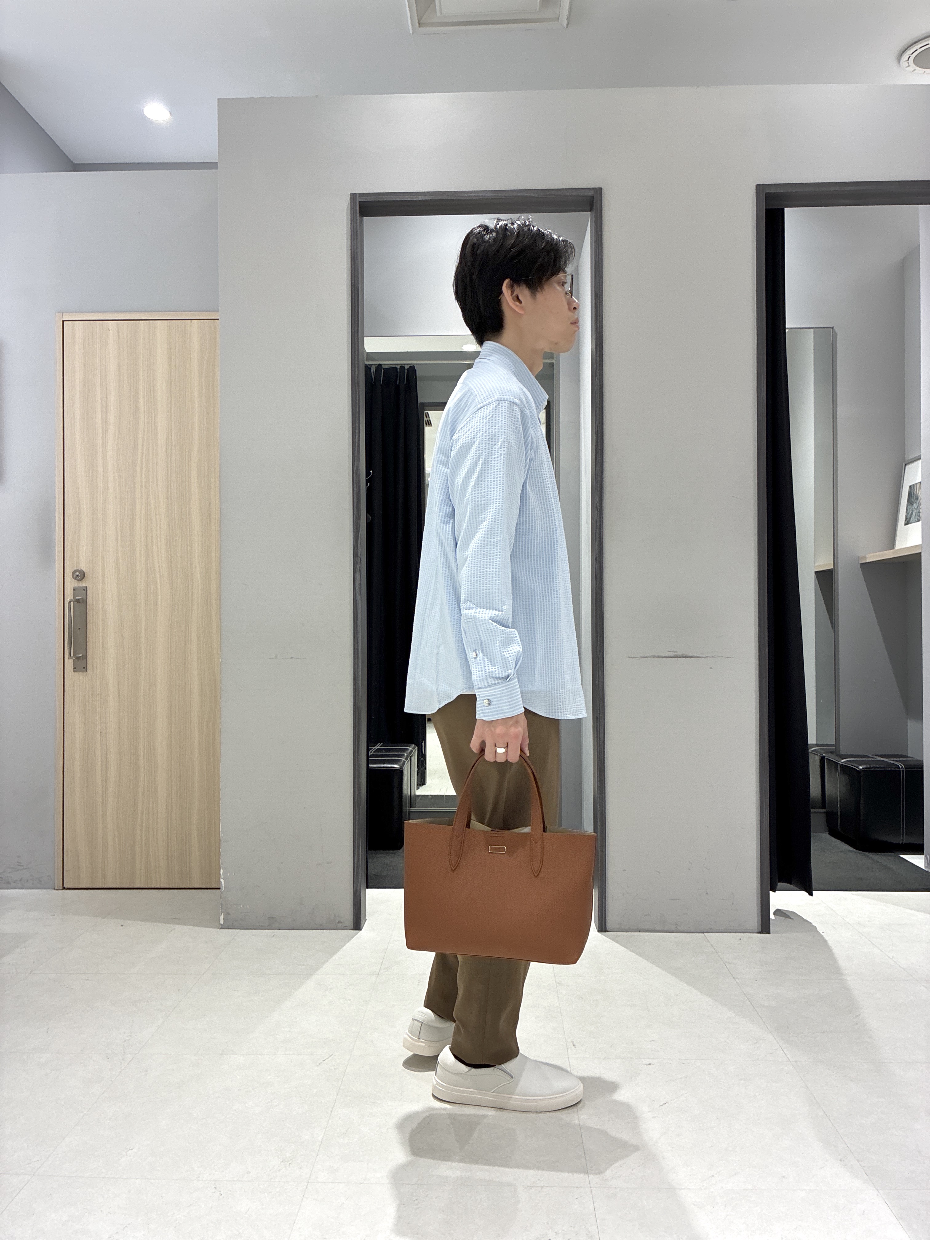 わいずみさんの「TAKEO KIKUCHI｜ストレッチ テーラードＴシャツ」を使ったコーディネート