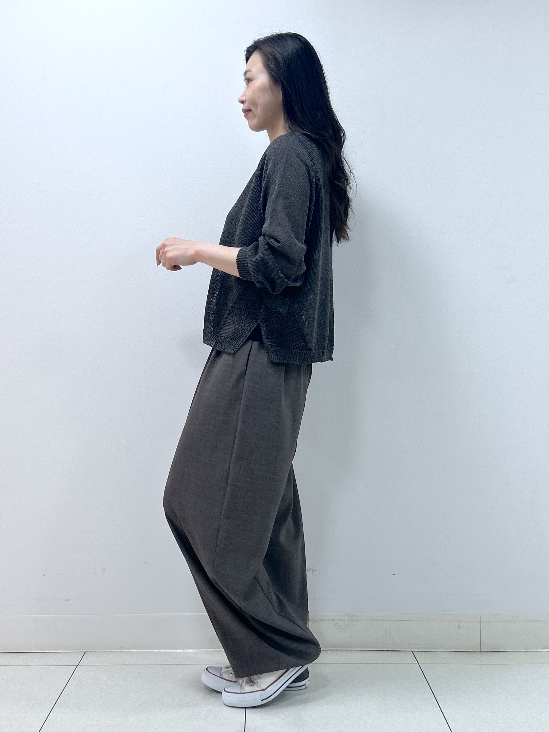 Kaiさんの「Dessin｜【洗える】透かし編みデザインニット」を使ったコーディネート