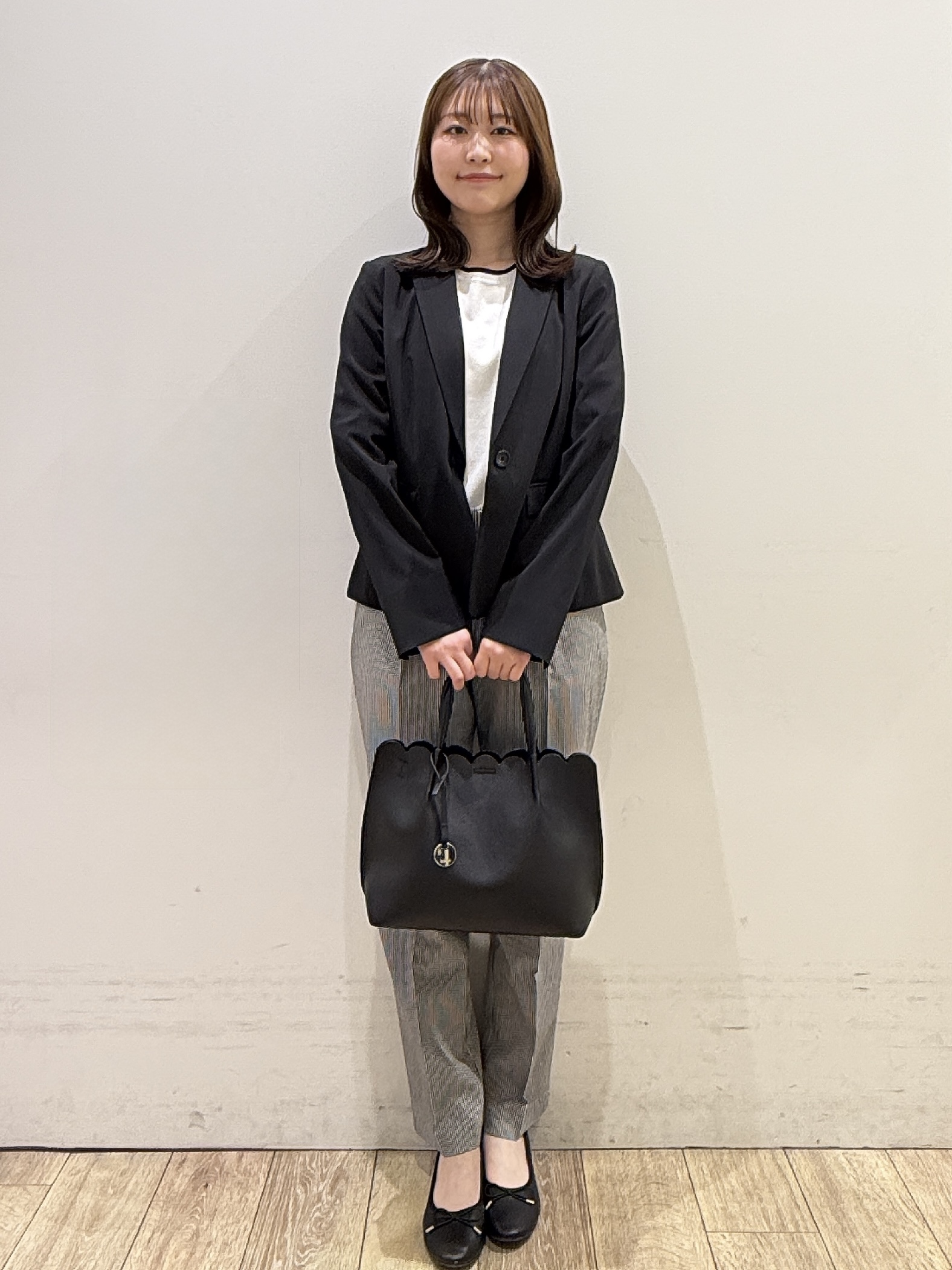 MOMOさんの「index｜【接触冷感／吸水速乾】セットアップ対応ストレッチテーラードジャケット《イージーアイロン／洗濯機OK／」を使ったコーディネート