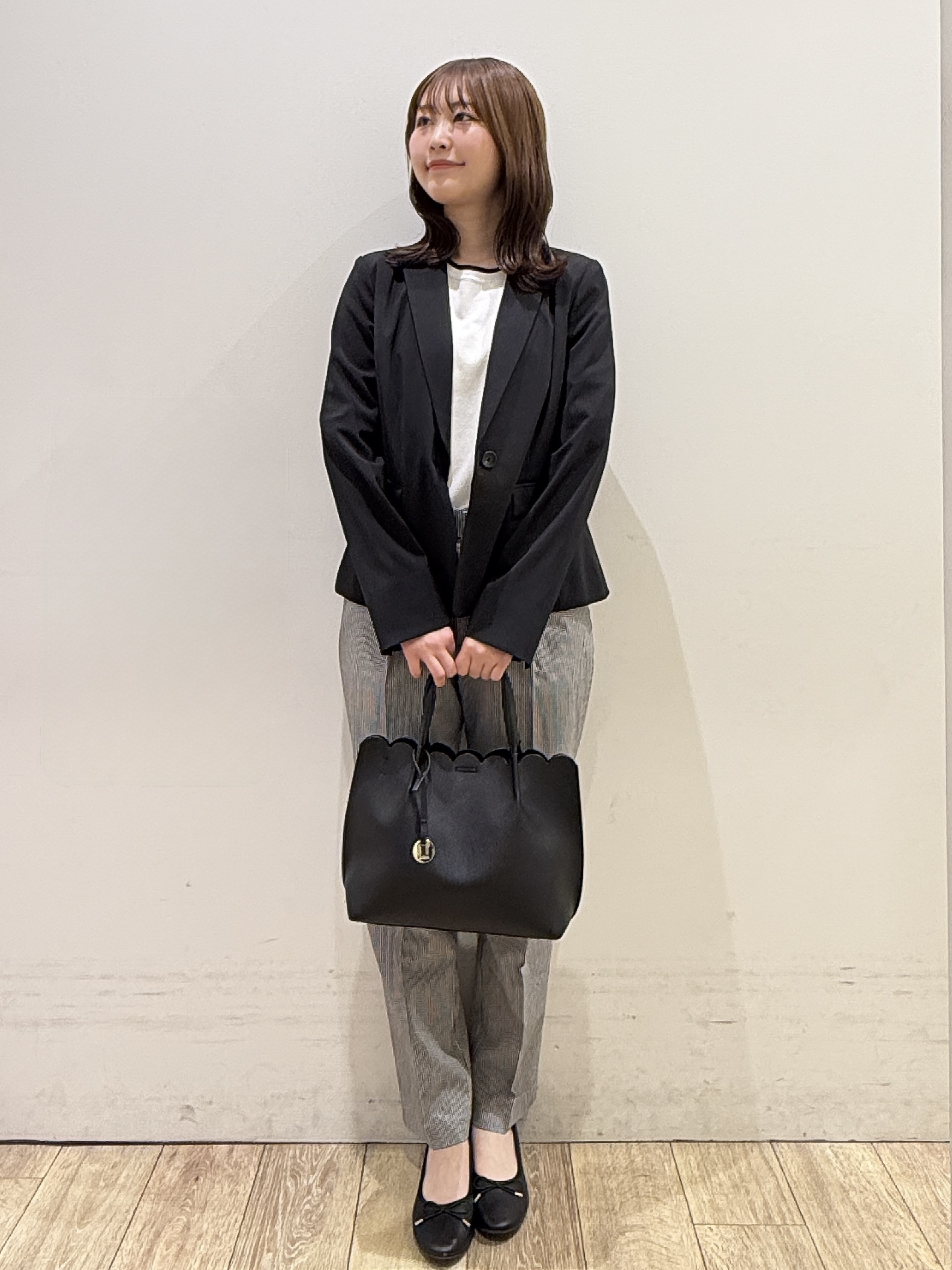 MOMOさんの「index｜【接触冷感／吸水速乾】セットアップ対応ストレッチテーラードジャケット《イージーアイロン／洗濯機OK／」を使ったコーディネート