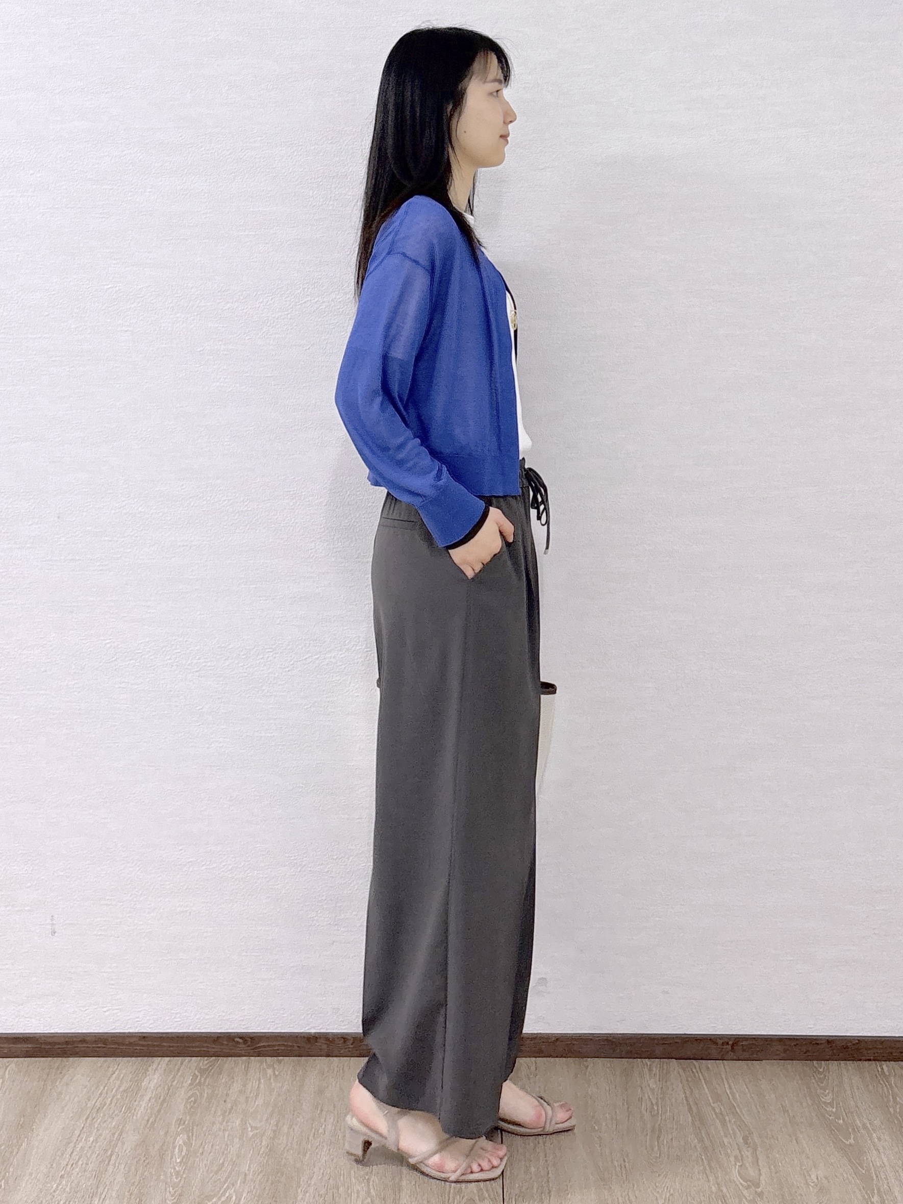 sachikoさんの「OPAQUE.CLIP｜配色スナップニットカーディガン【洗濯機OK】」を使ったコーディネート