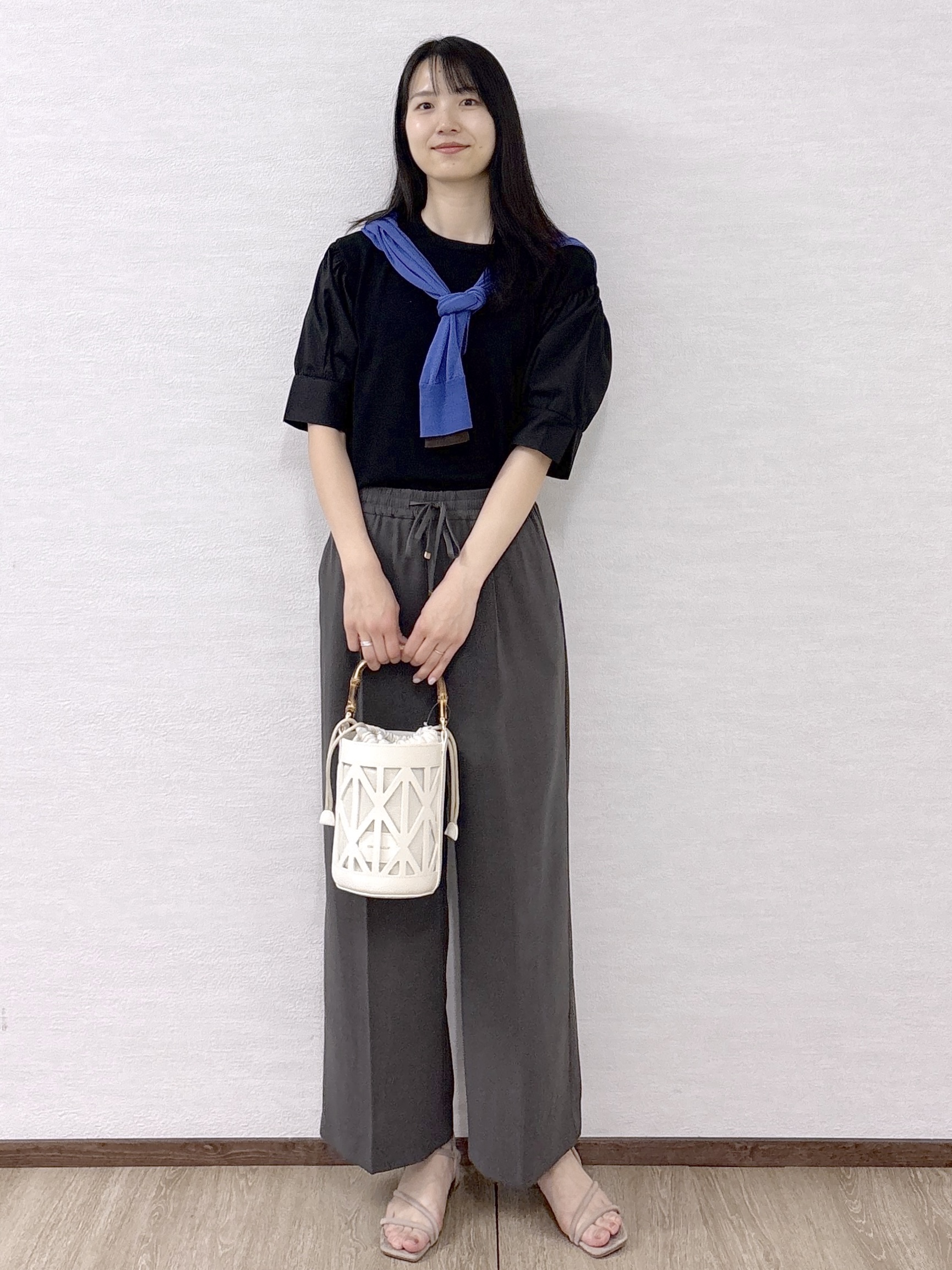 sachikoさんの「OPAQUE.CLIP｜配色スナップニットカーディガン【洗濯機OK】」を使ったコーディネート