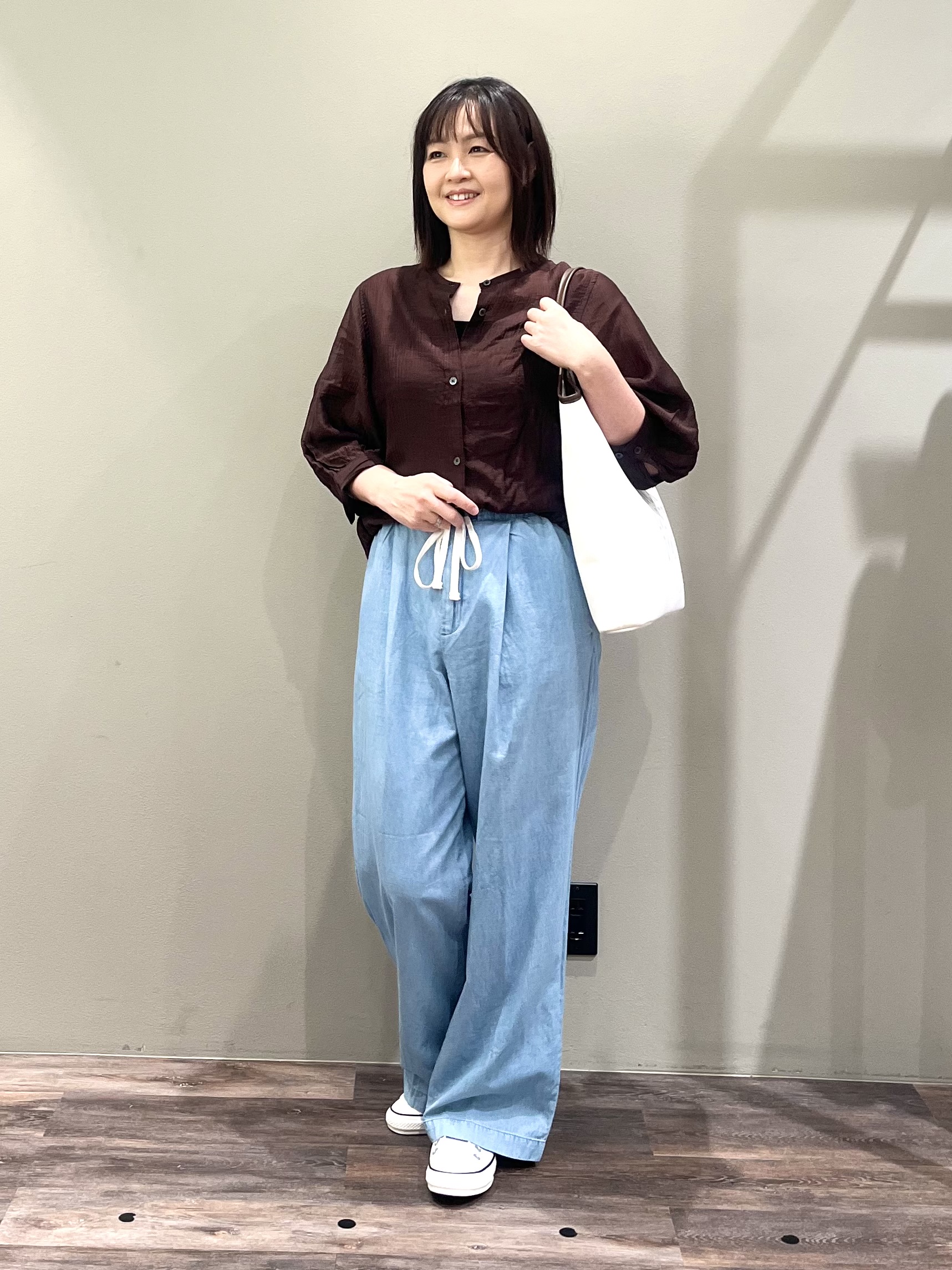 ricoさんの「Dessin｜【洗える】シアードロストブラウス」を使ったコーディネート