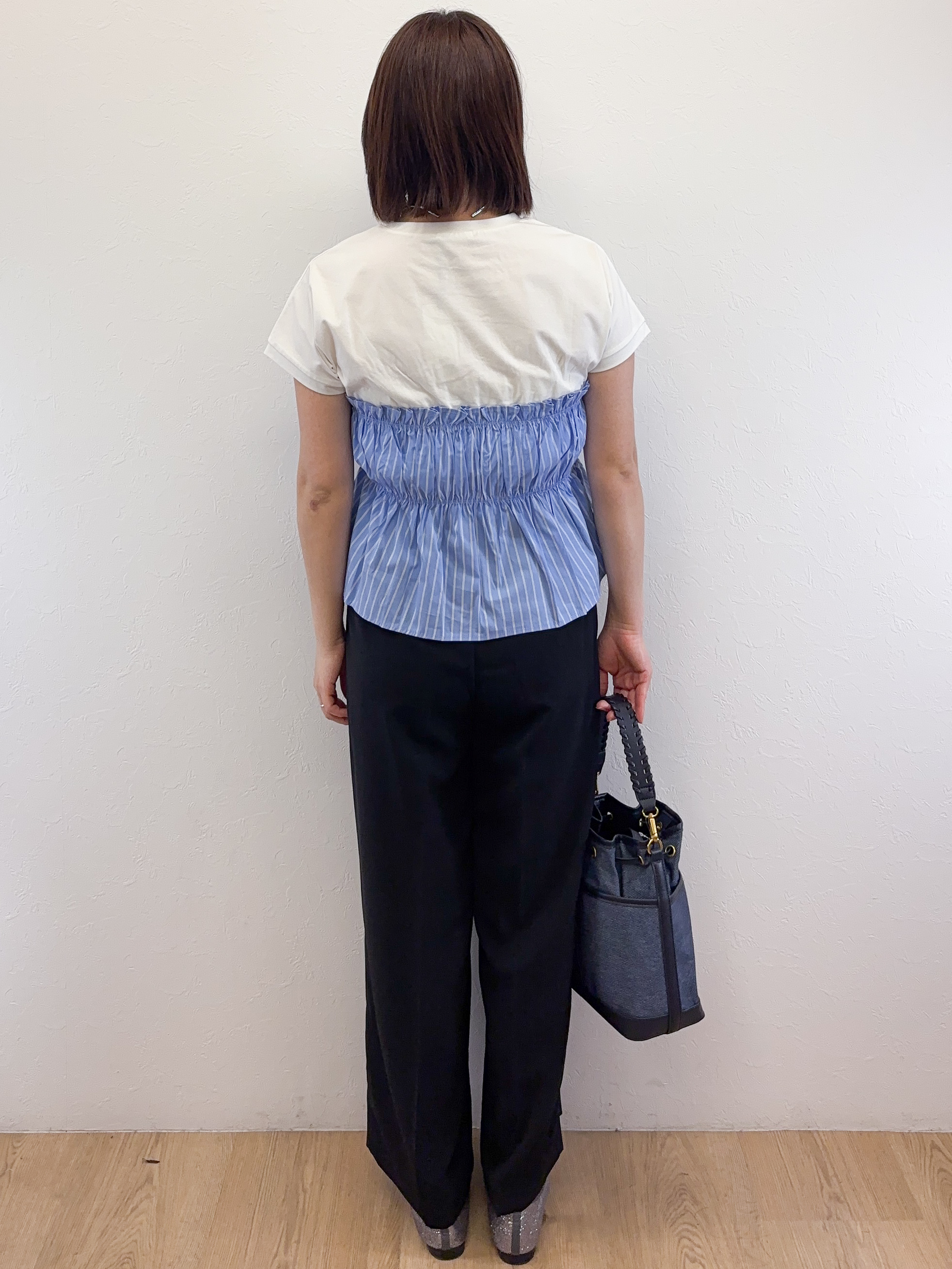 Takeさんの「OPAQUE.CLIP｜ビスチェドッキングTシャツ【洗濯機OK】」を使ったコーディネート