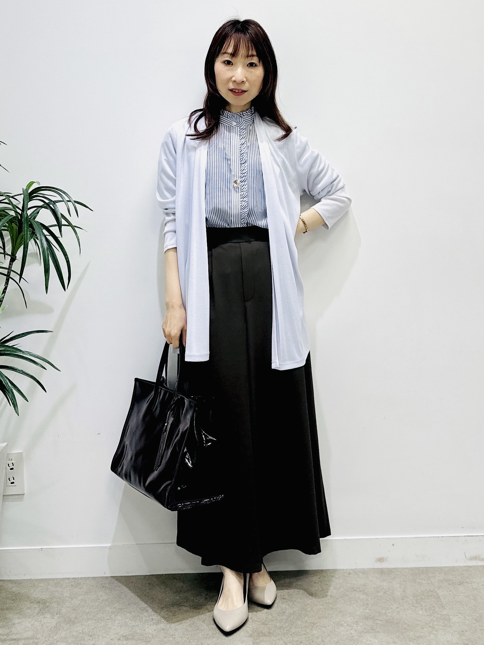 Miwaさんの「UNTITLED｜【接触冷感/UVカット/遮熱機能】フライスジャージカーディガン」を使ったコーディネート