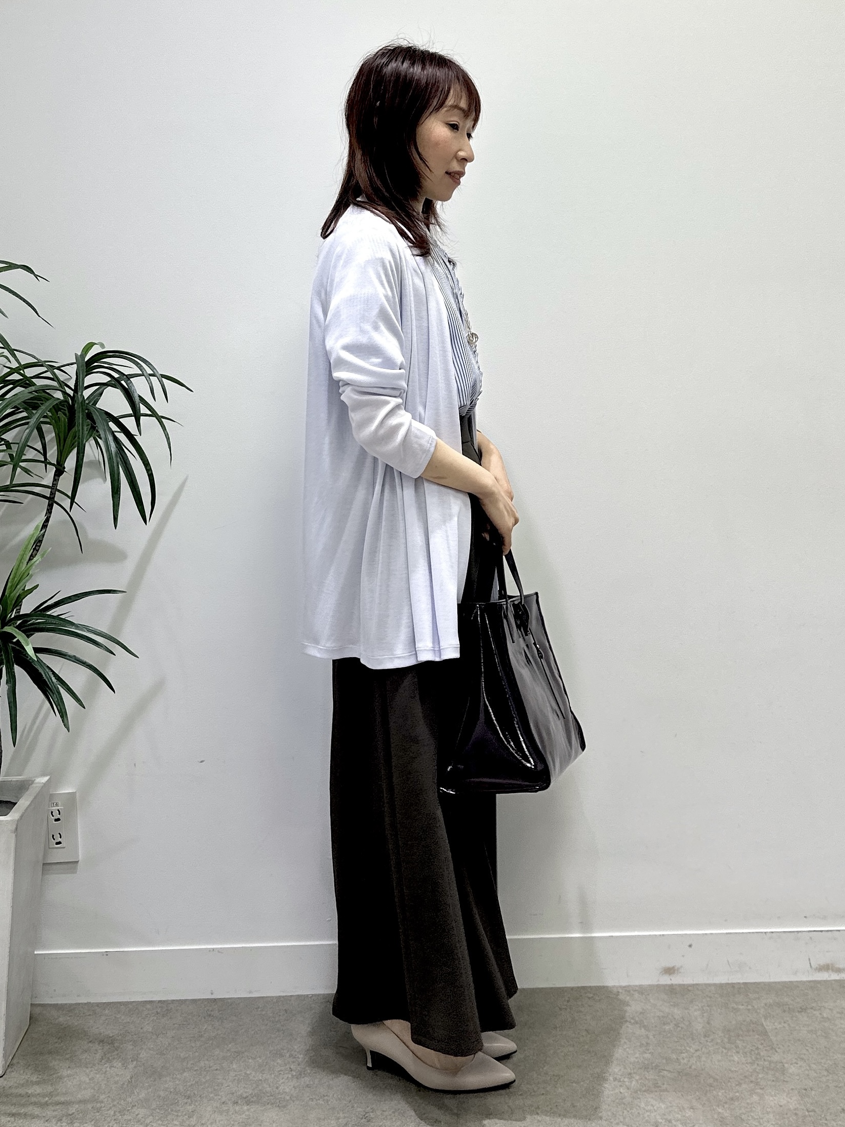 Miwaさんの「UNTITLED｜【接触冷感/UVカット/遮熱機能】フライスジャージカーディガン」を使ったコーディネート