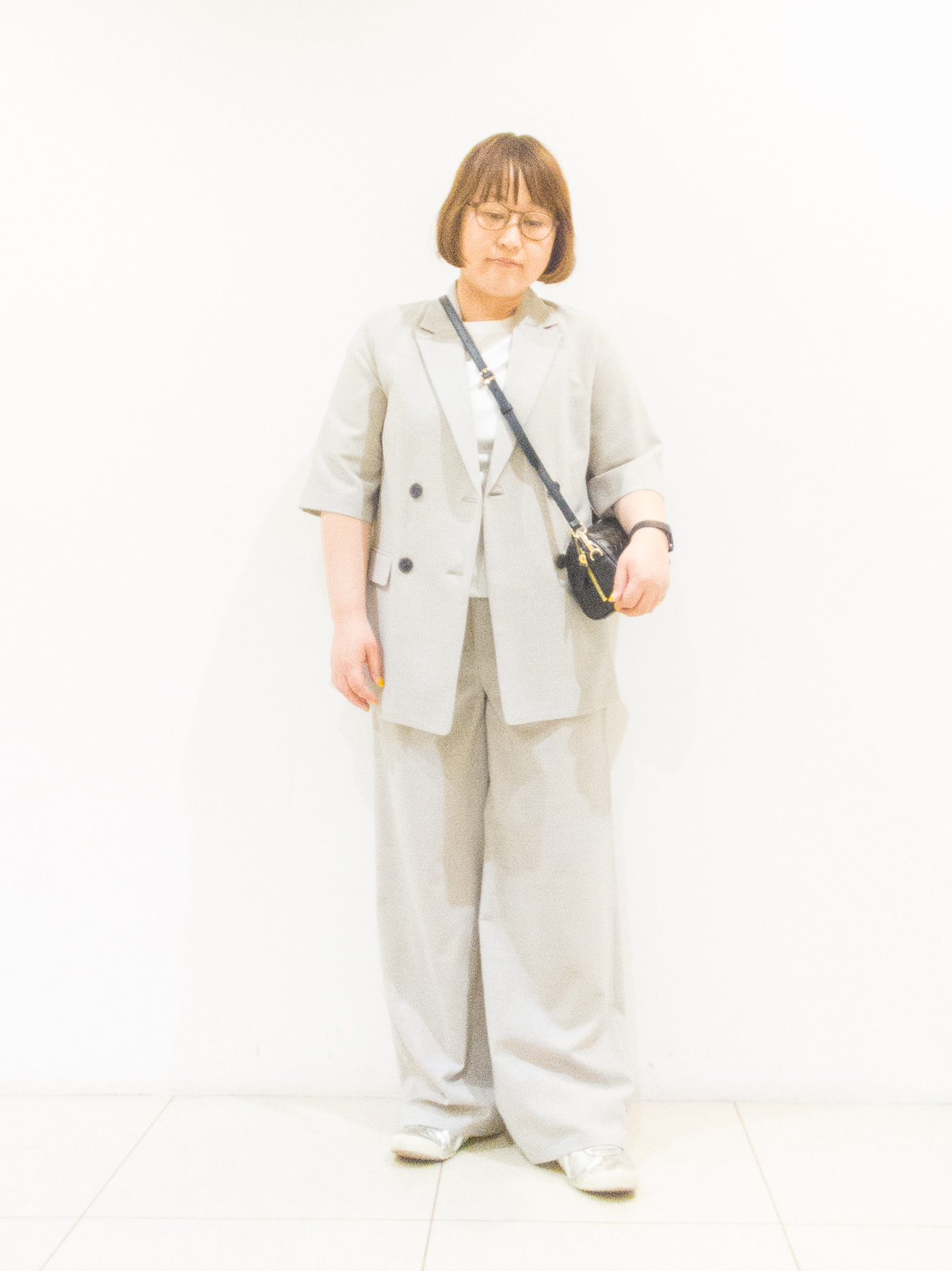 takedaさんの「UNTITLED｜【シワになりにくい/セットアップ可/接触冷感】ハーフスリーブジャケット」を使ったコーディネート