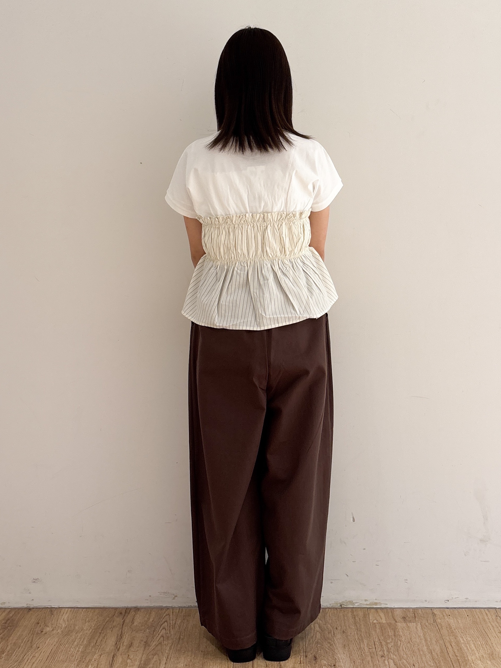 mireiさんの「OPAQUE.CLIP｜ビスチェドッキングTシャツ【洗濯機OK】」を使ったコーディネート