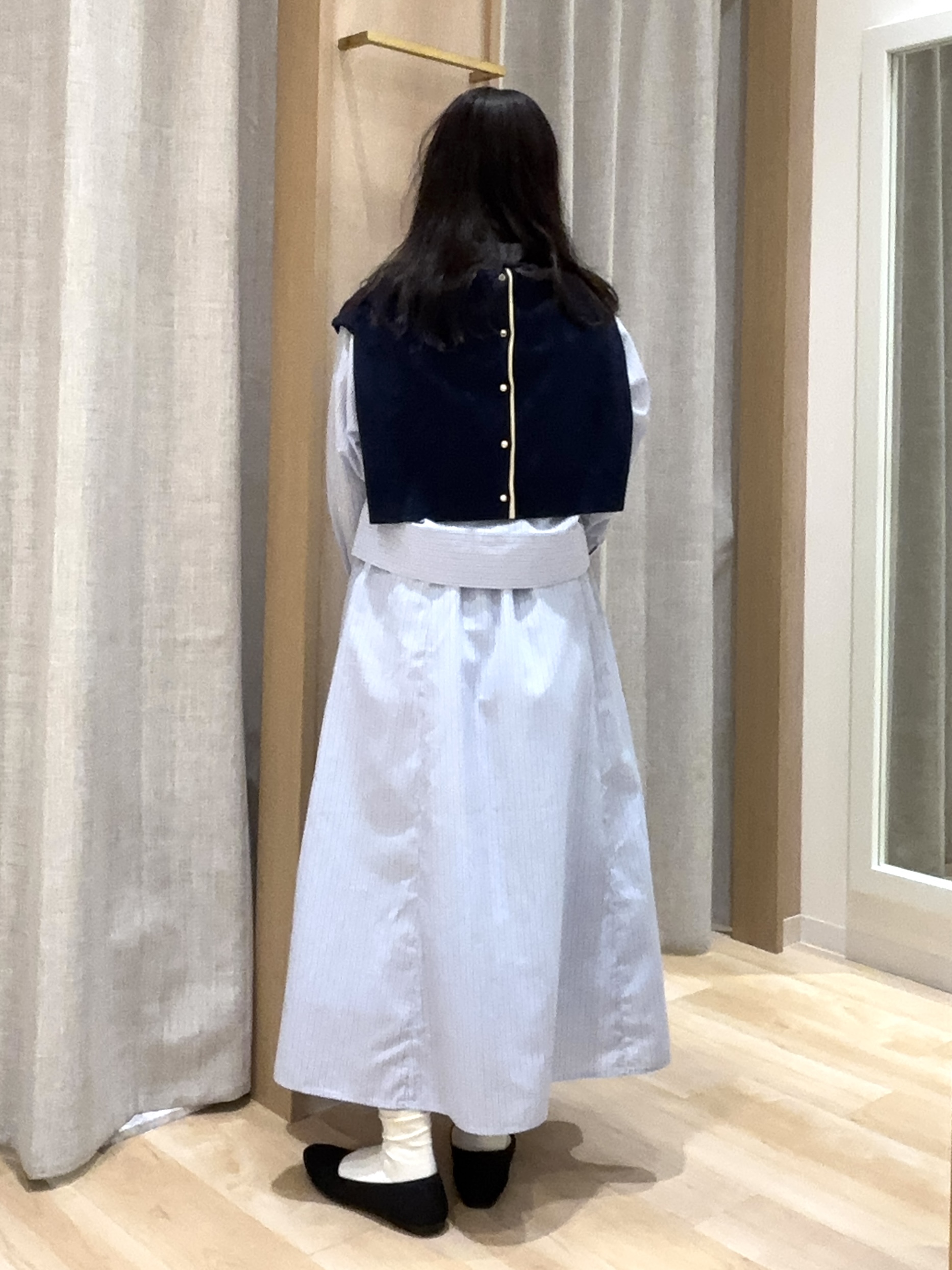 miraiさんの「grove｜レイヤード風配色カーディガン」を使ったコーディネート