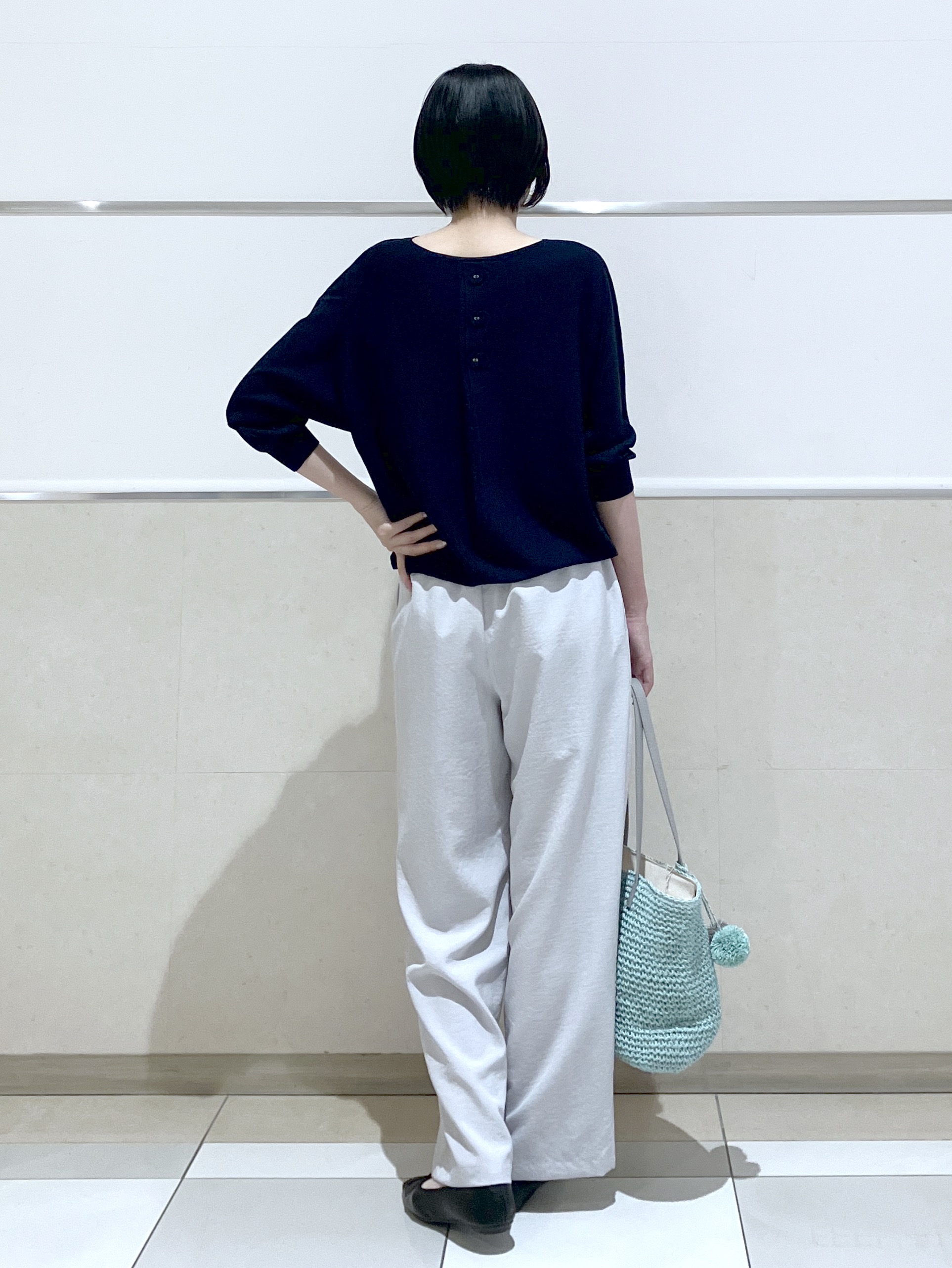 eriko さんの「Dessin｜【洗える】後ろボタンニットプルオーバー七分袖」を使ったコーディネート