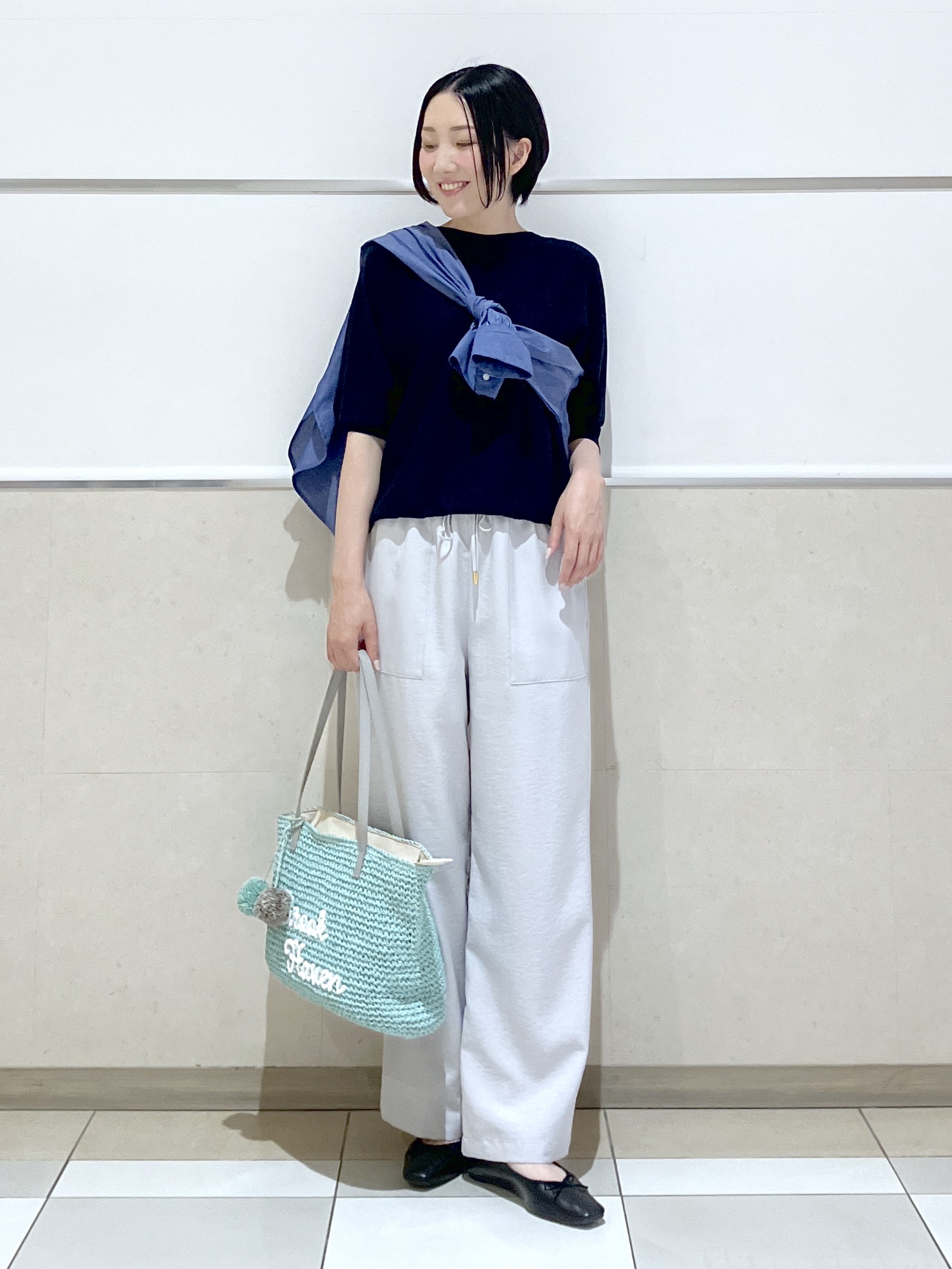 eriko さんの「Dessin｜【洗える】後ろボタンニットプルオーバー七分袖」を使ったコーディネート