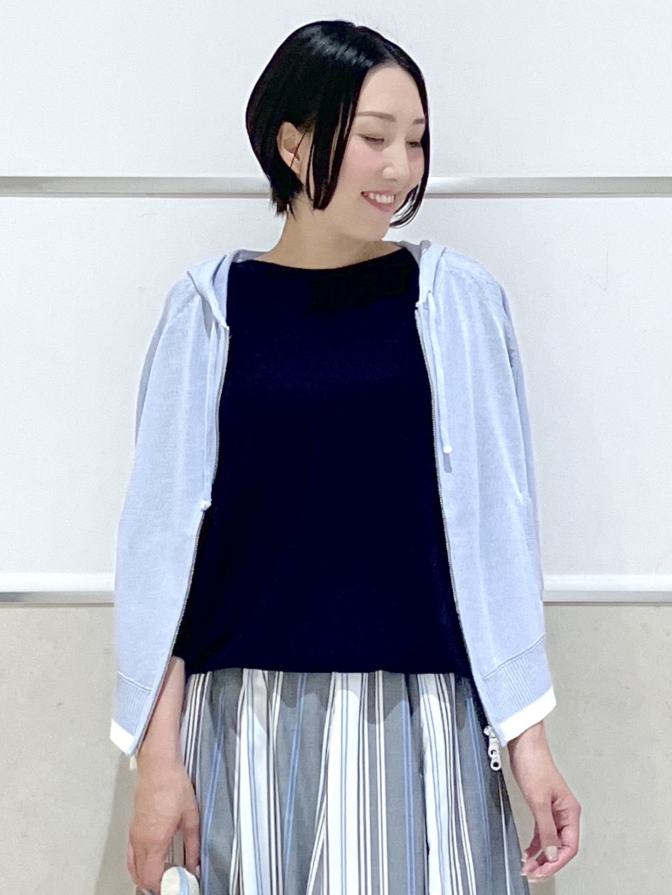 eriko さんの「Dessin｜【洗える】後ろボタンニットプルオーバー七分袖」を使ったコーディネート