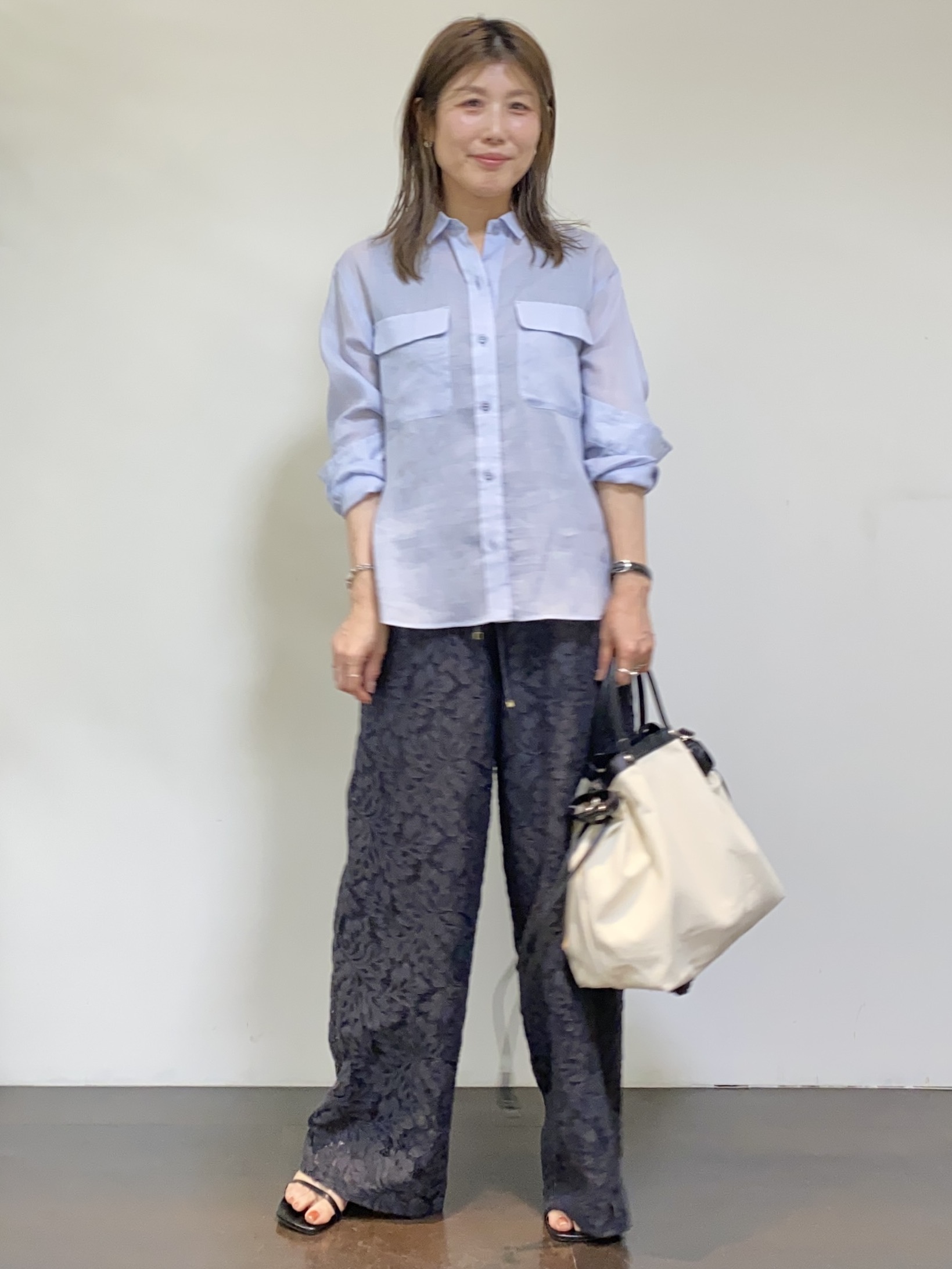 tomoさんの「UNTITLED｜【接触冷感】ドライタッチシャツ」を使ったコーディネート