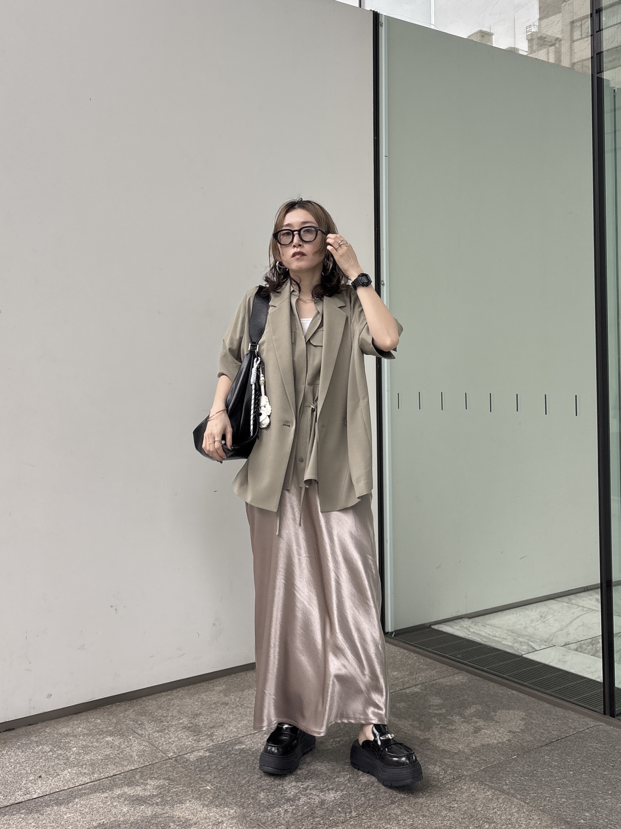 kotakiさんの「INDIVI｜Comfy SET UP｜ハーフスリーブジャケット【セットアップ対応／通勤／接触冷感／UVカット】」を使ったコーディネート