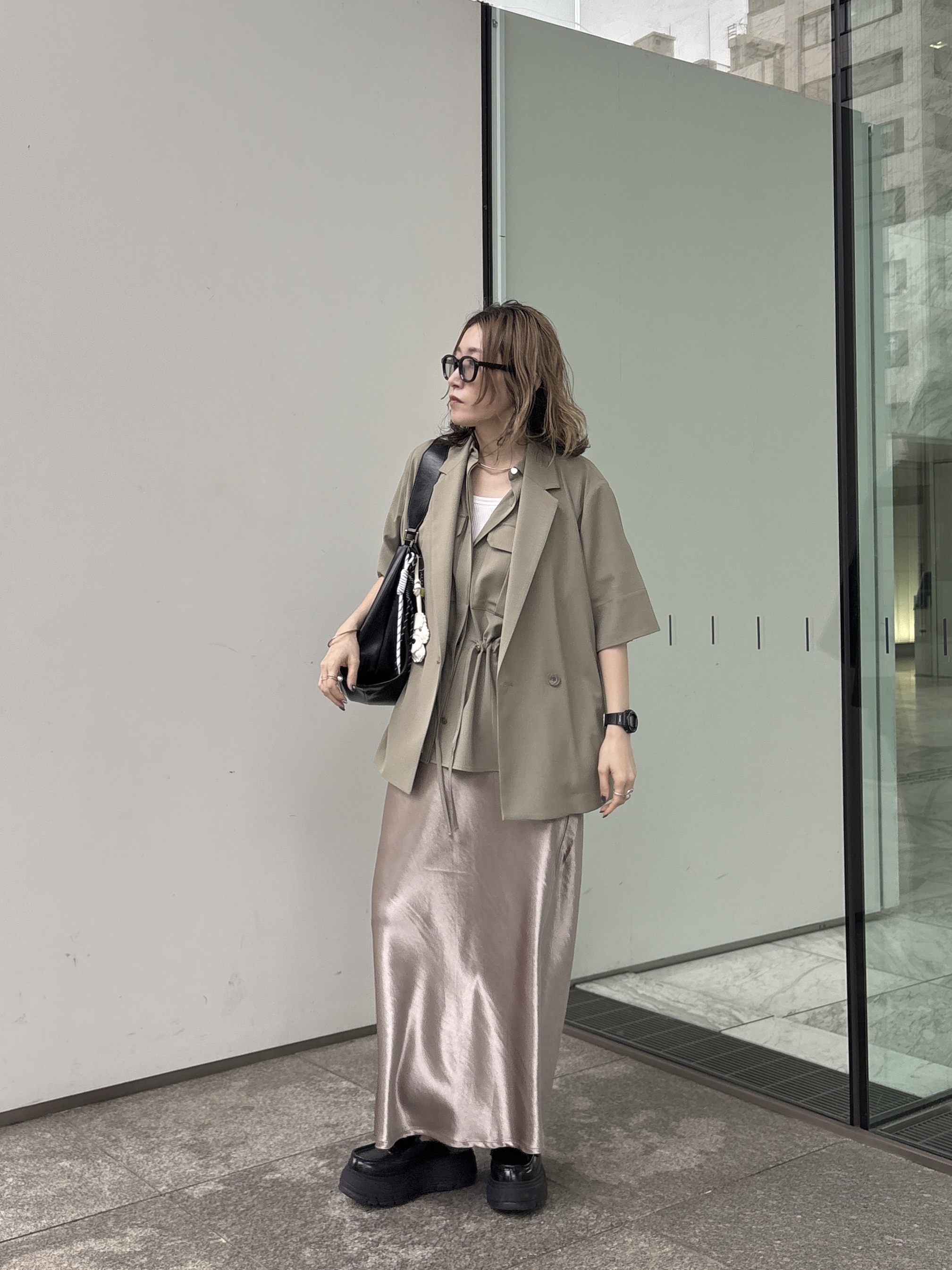 kotakiさんの「INDIVI｜Comfy SET UP｜ハーフスリーブジャケット【セットアップ対応／通勤／接触冷感／UVカット】」を使ったコーディネート