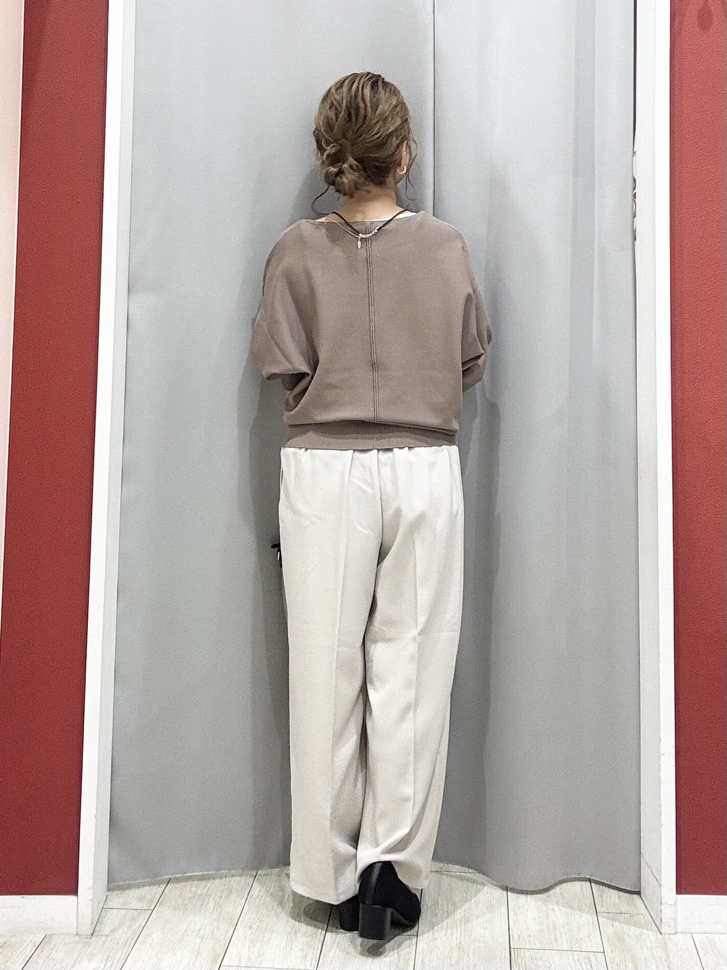 shioさんの「SHOO･LA･RUE｜【洗濯機可/S-LL】さらりと軽やか インせず着られる すっきり見えドルマンニット」を使ったコーディネート