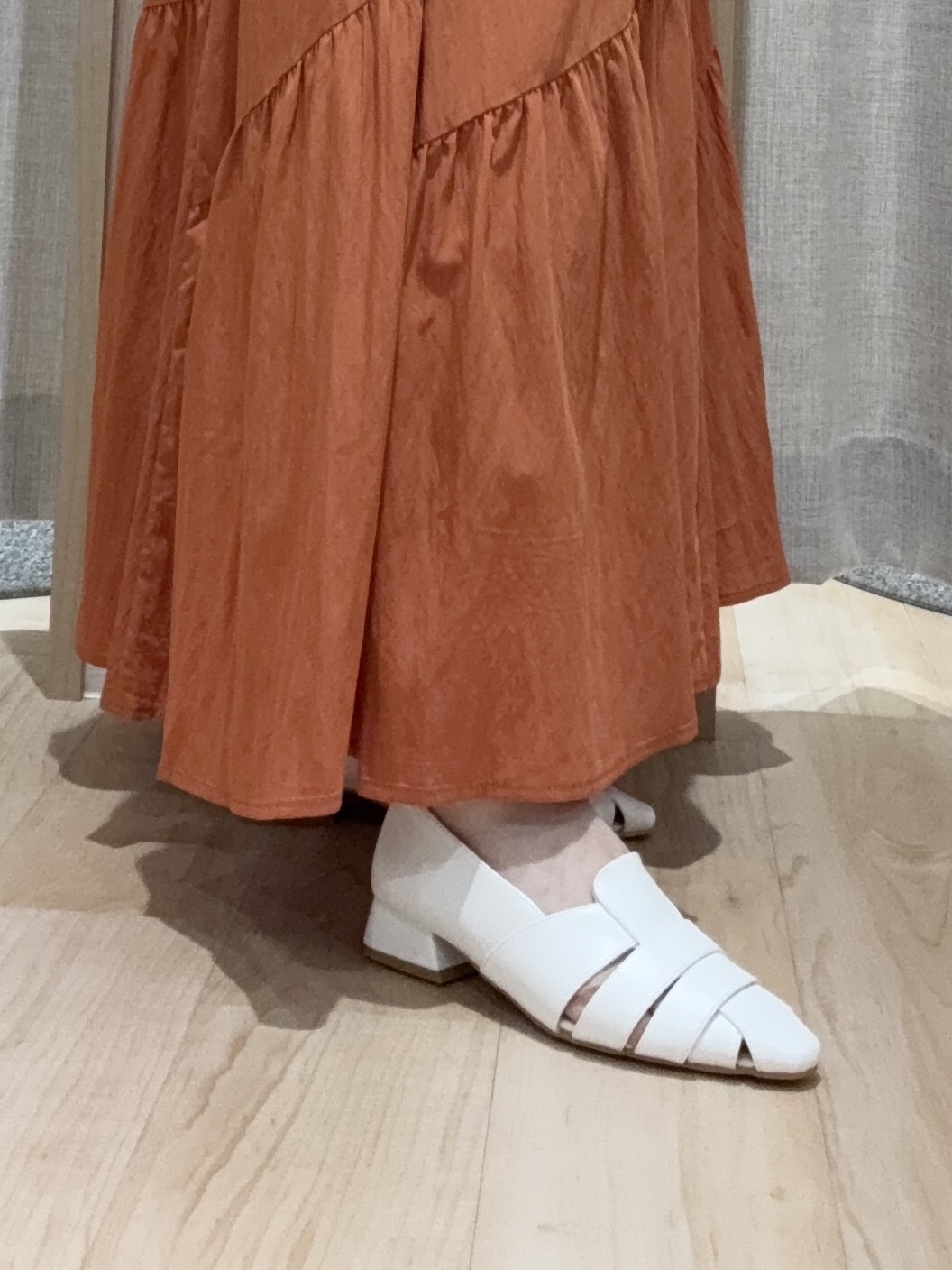 まきさんの「grove｜メッシュフラットパンプス」を使ったコーディネート