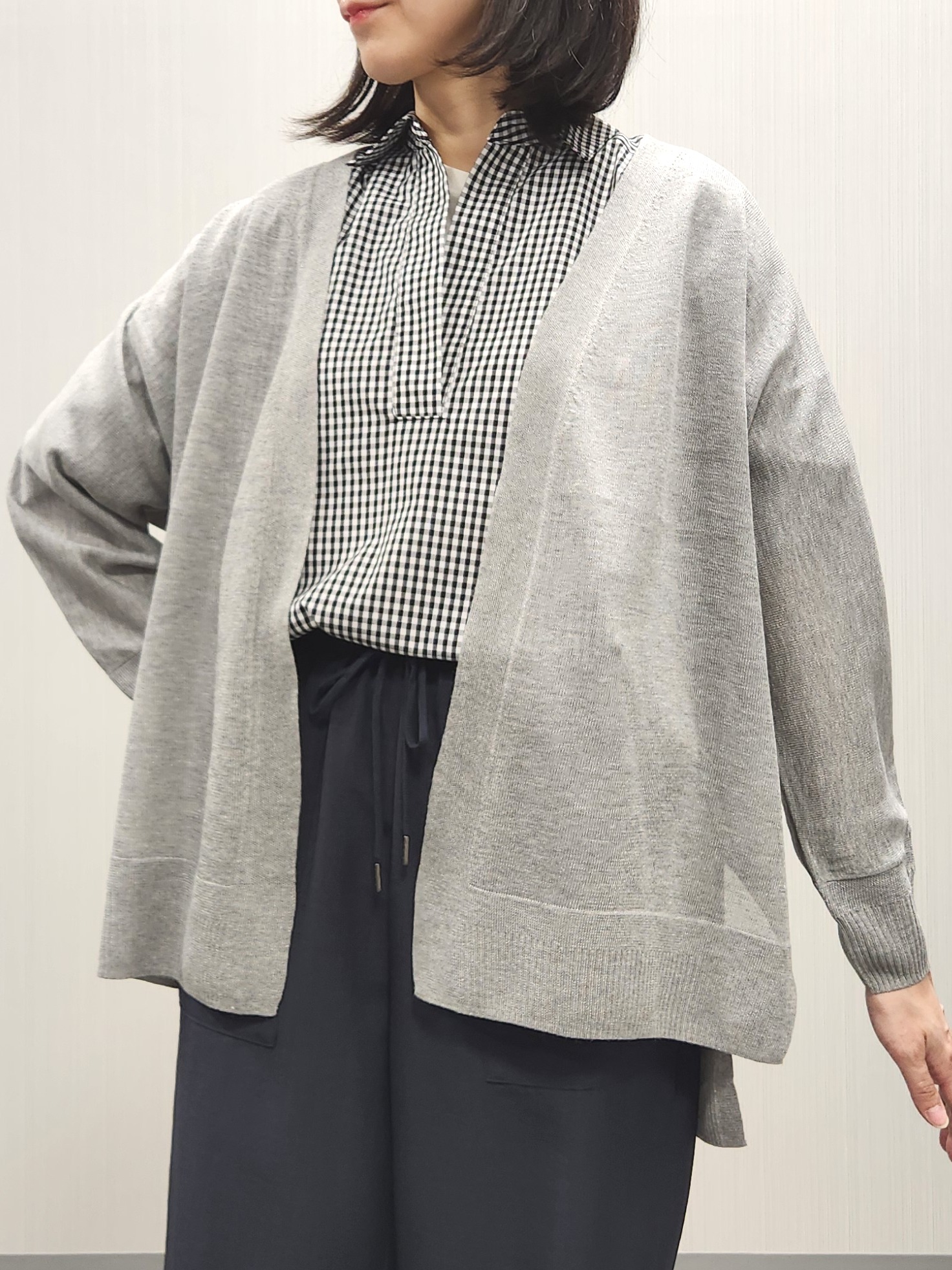 naraさんの「Dessin｜【洗える】ミドル丈シアーカーディガン」を使ったコーディネート