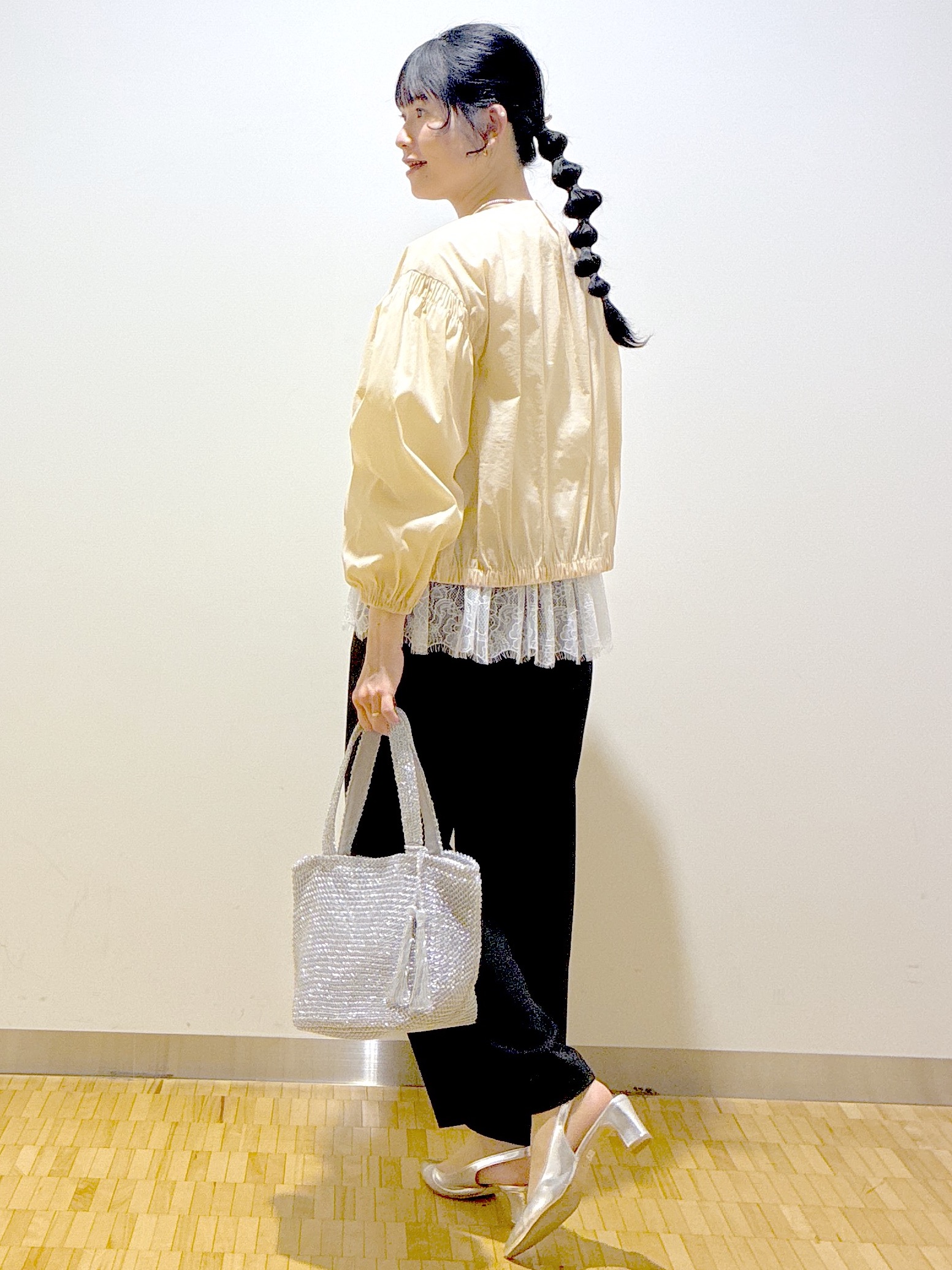  beni_gingerさんの「Reflect｜【UVカット／接触冷感／レイヤード◎】レース切り替えプルオーバージャージ」を使ったコーディネート