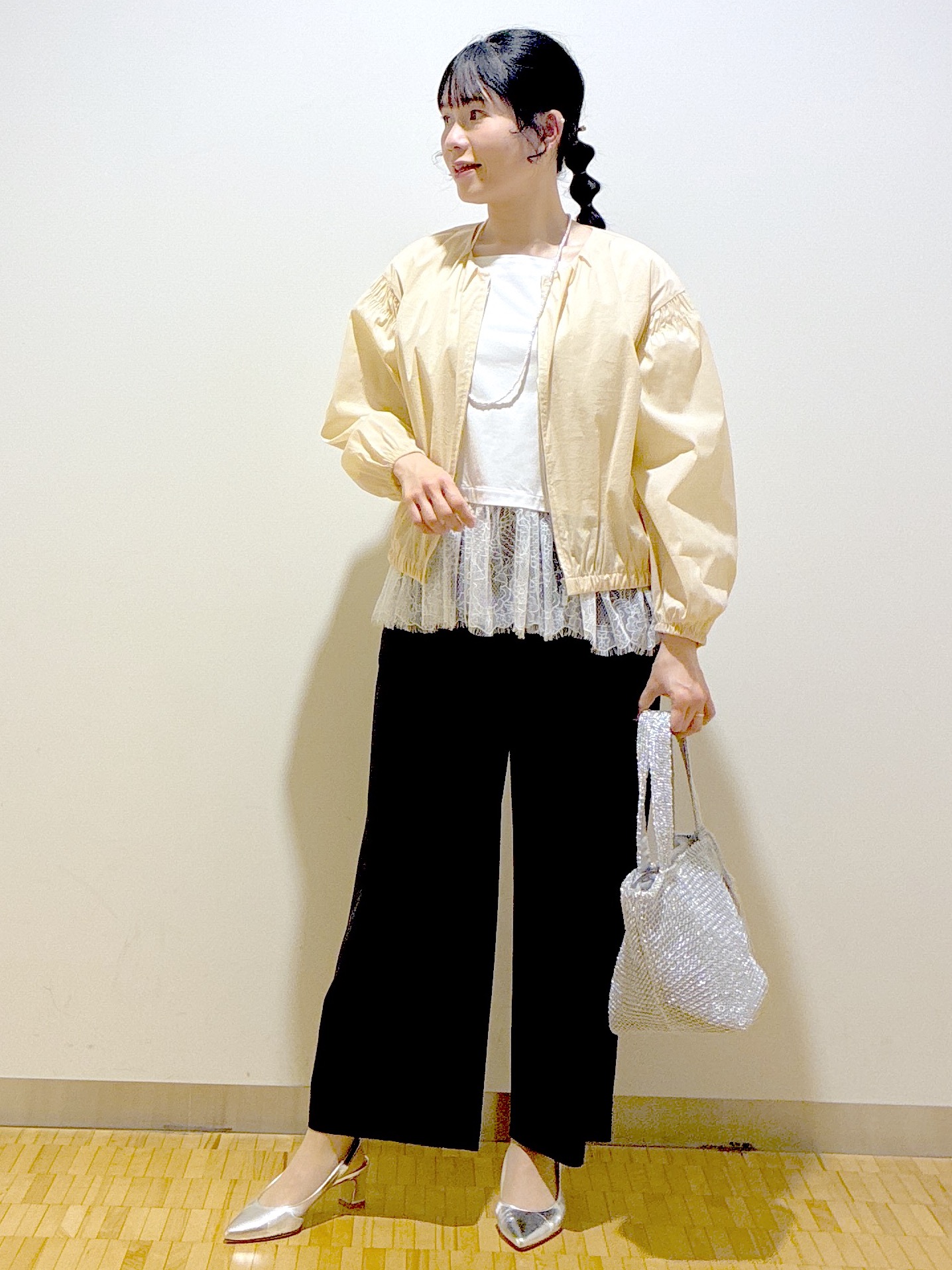 beni_gingerさんの「Reflect｜【UVカット／接触冷感／レイヤード◎】レース切り替えプルオーバージャージ」を使ったコーディネート