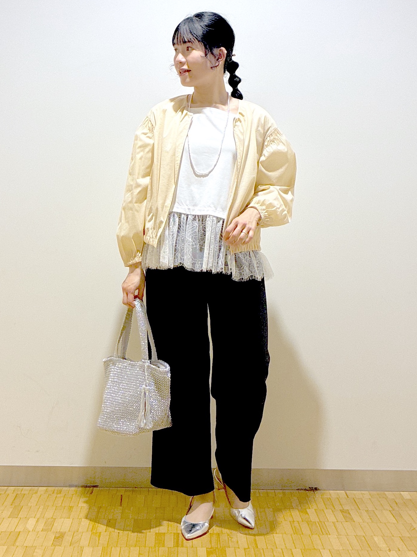  beni_gingerさんの「Reflect｜【UVカット／接触冷感／レイヤード◎】レース切り替えプルオーバージャージ」を使ったコーディネート