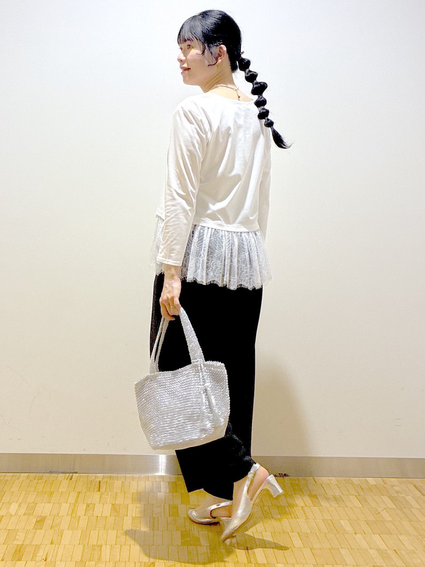  beni_gingerさんの「Reflect｜【UVカット／接触冷感／レイヤード◎】レース切り替えプルオーバージャージ」を使ったコーディネート
