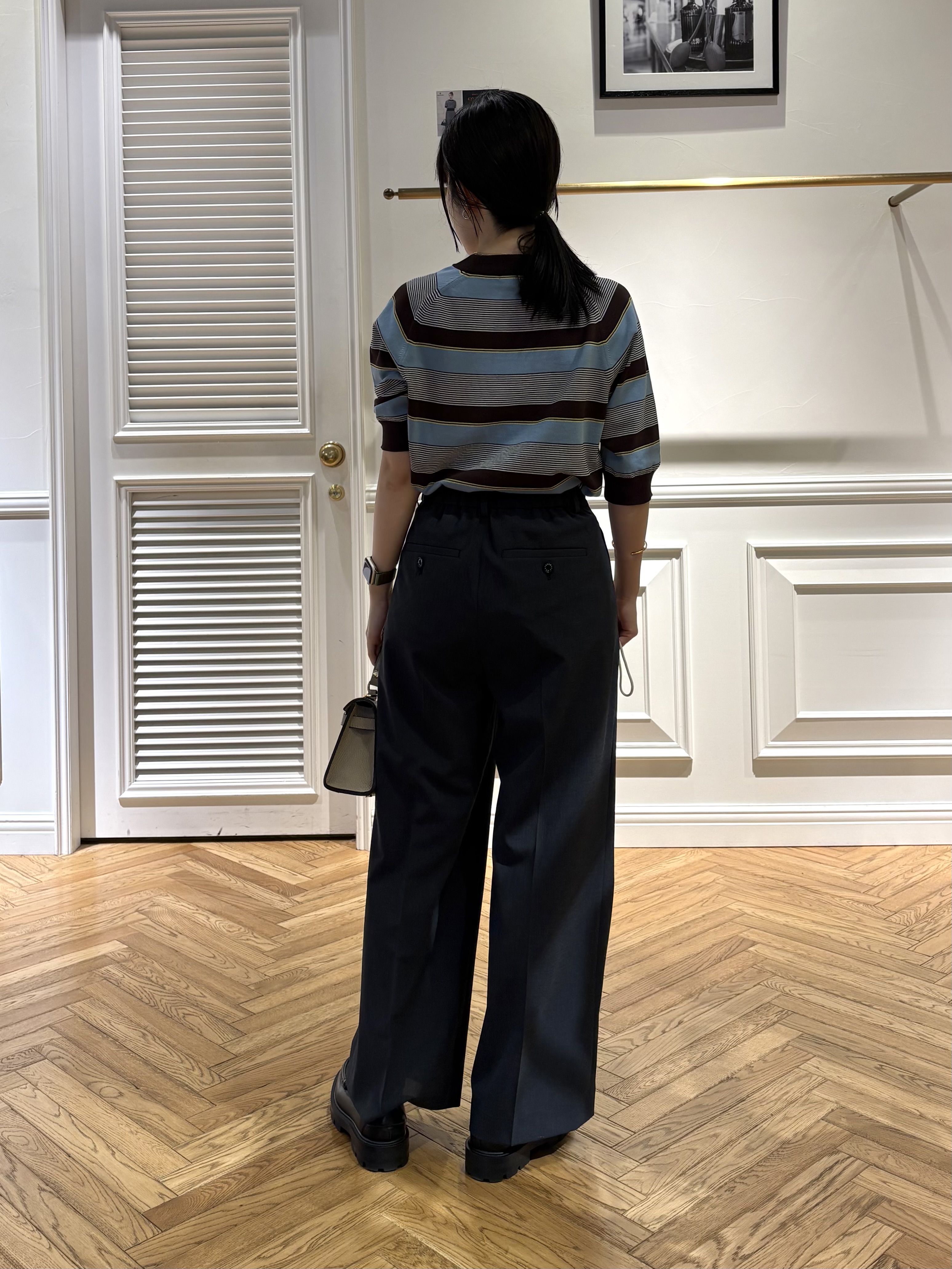 cocoさんの「DRESSTERIOR｜【吸水速乾/セットアップ可】リネンブレンドオックス ワイドパンツ」を使ったコーディネート