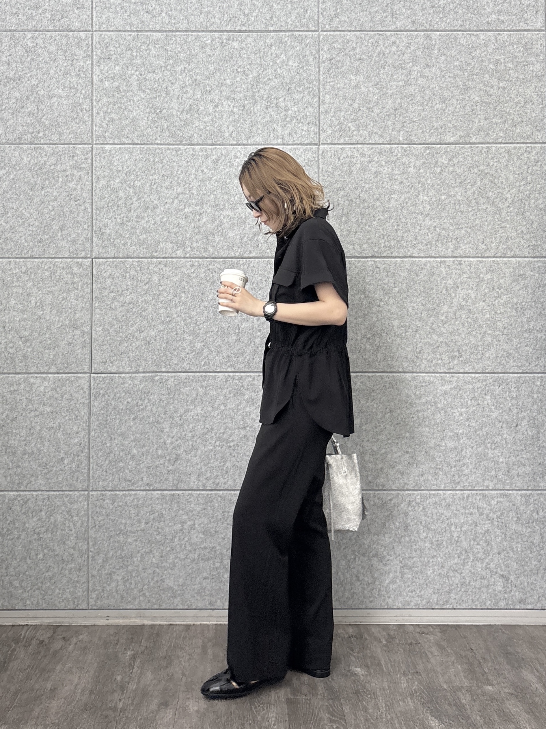 kotakiさんの「INDIVI｜Comfy SET UP｜サファリシャツ【セットアップ対応／通勤／カセット服／接触冷感／UVカット】」を使ったコーディネート