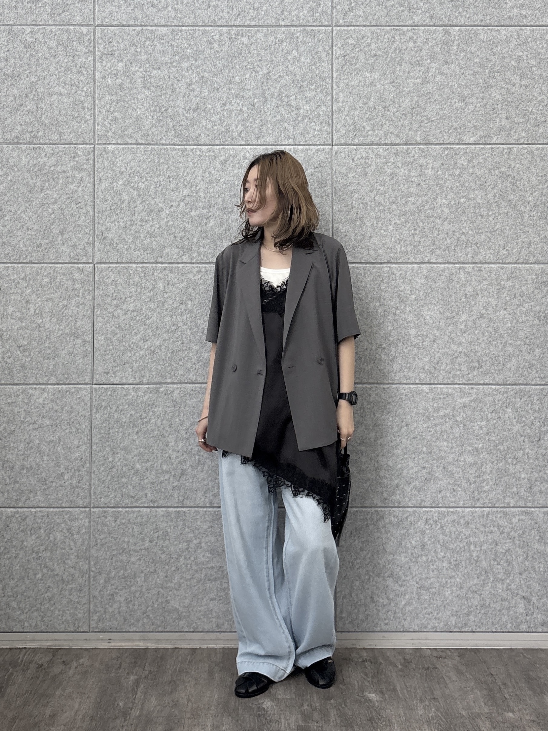 kotakiさんの「INDIVI｜Comfy SET UP｜ハーフスリーブジャケット【セットアップ対応／通勤／接触冷感／UVカット】」を使ったコーディネート