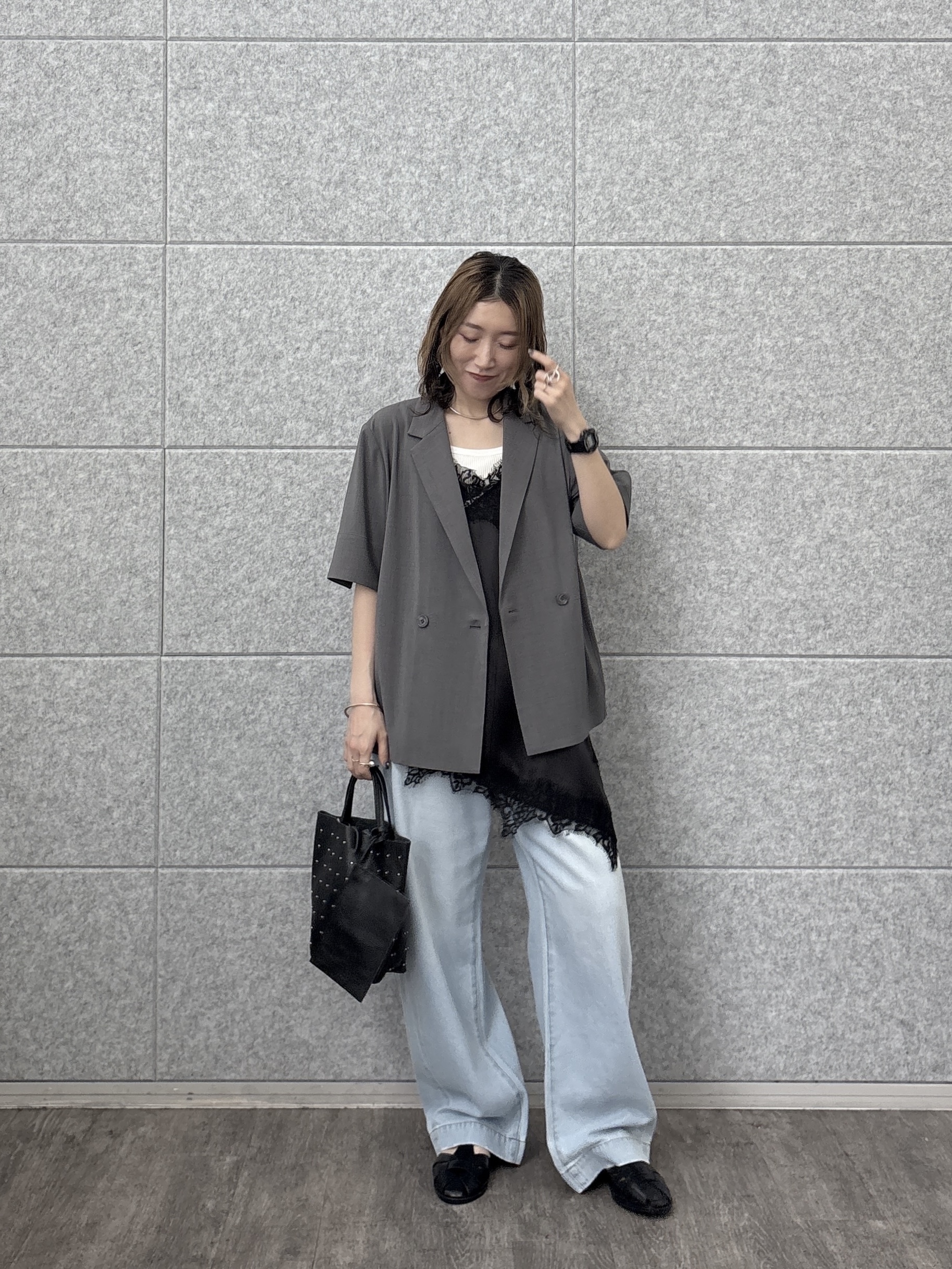 kotakiさんの「INDIVI｜Comfy SET UP｜ハーフスリーブジャケット【セットアップ対応／通勤／接触冷感／UVカット】」を使ったコーディネート