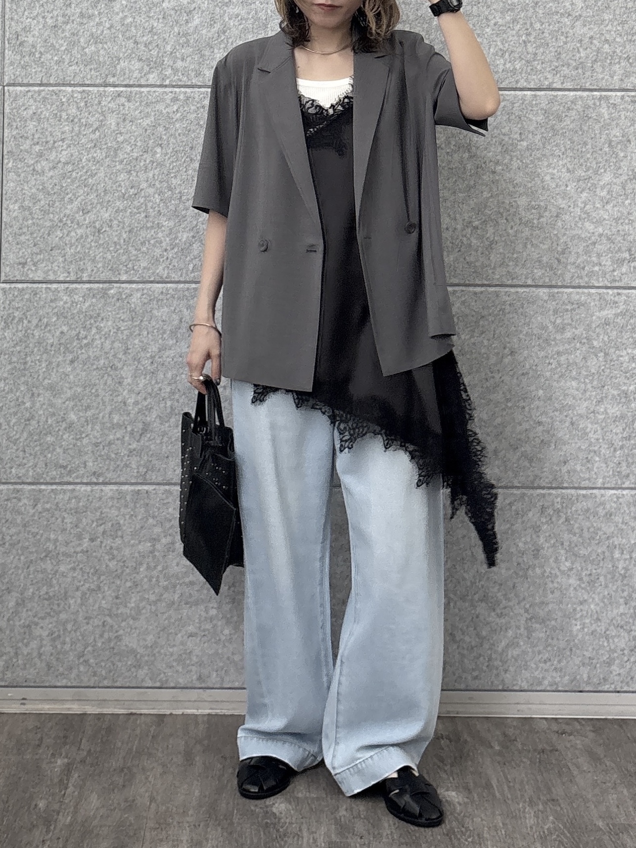 kotakiさんの「INDIVI｜Comfy SET UP｜ハーフスリーブジャケット【セットアップ対応／通勤／接触冷感／UVカット】」を使ったコーディネート