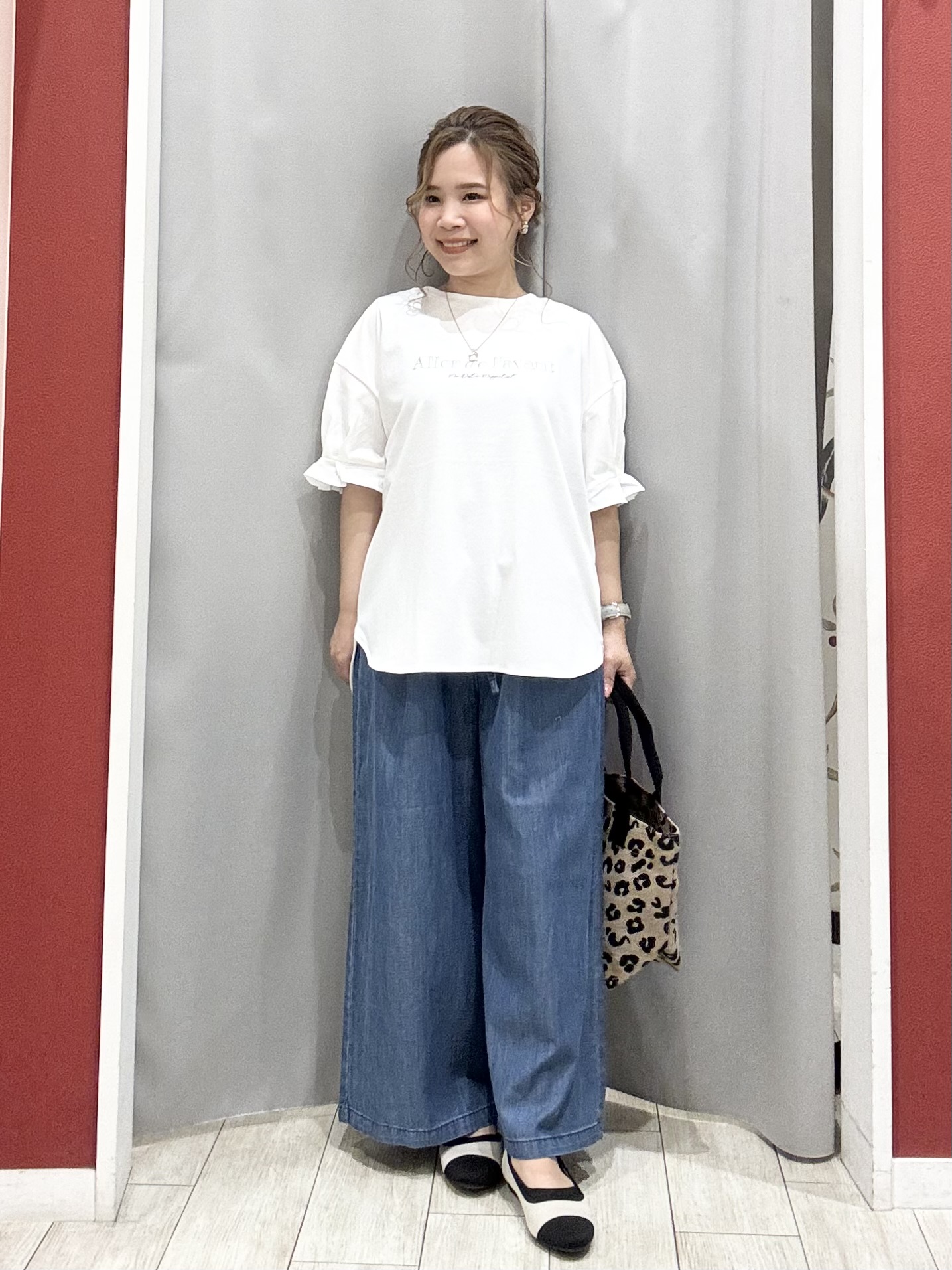 shioさんの「SHOO･LA･RUE｜【洗濯機可/S-LL】さらっと快適　麻調ゆるリブブルゾン」を使ったコーディネート