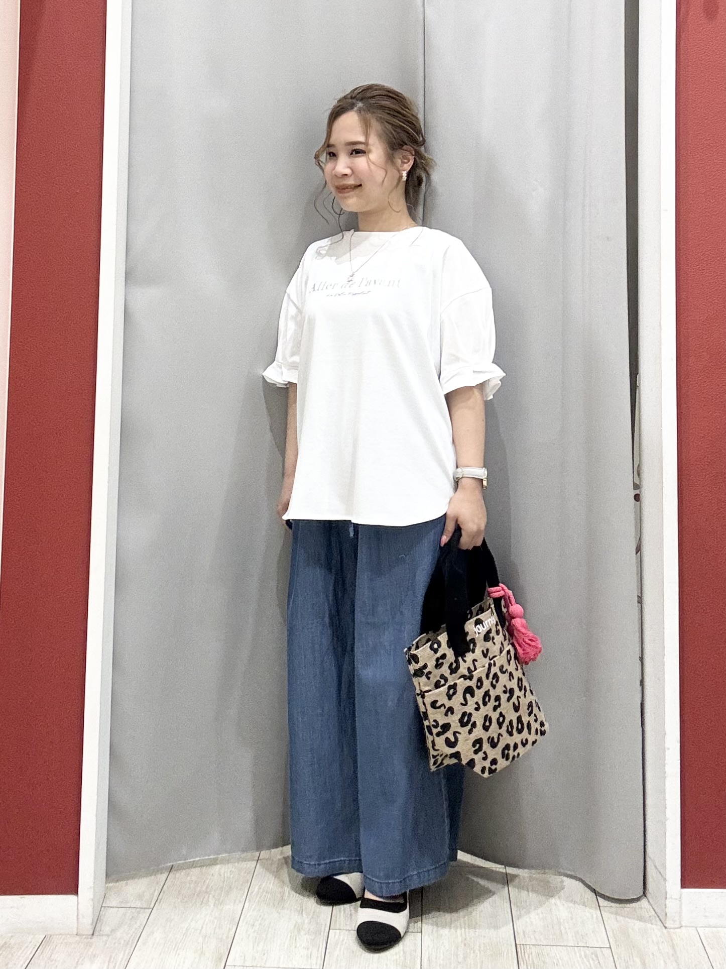 shioさんの「SHOO･LA･RUE｜【洗濯機可/S-LL】さらっと快適　麻調ゆるリブブルゾン」を使ったコーディネート