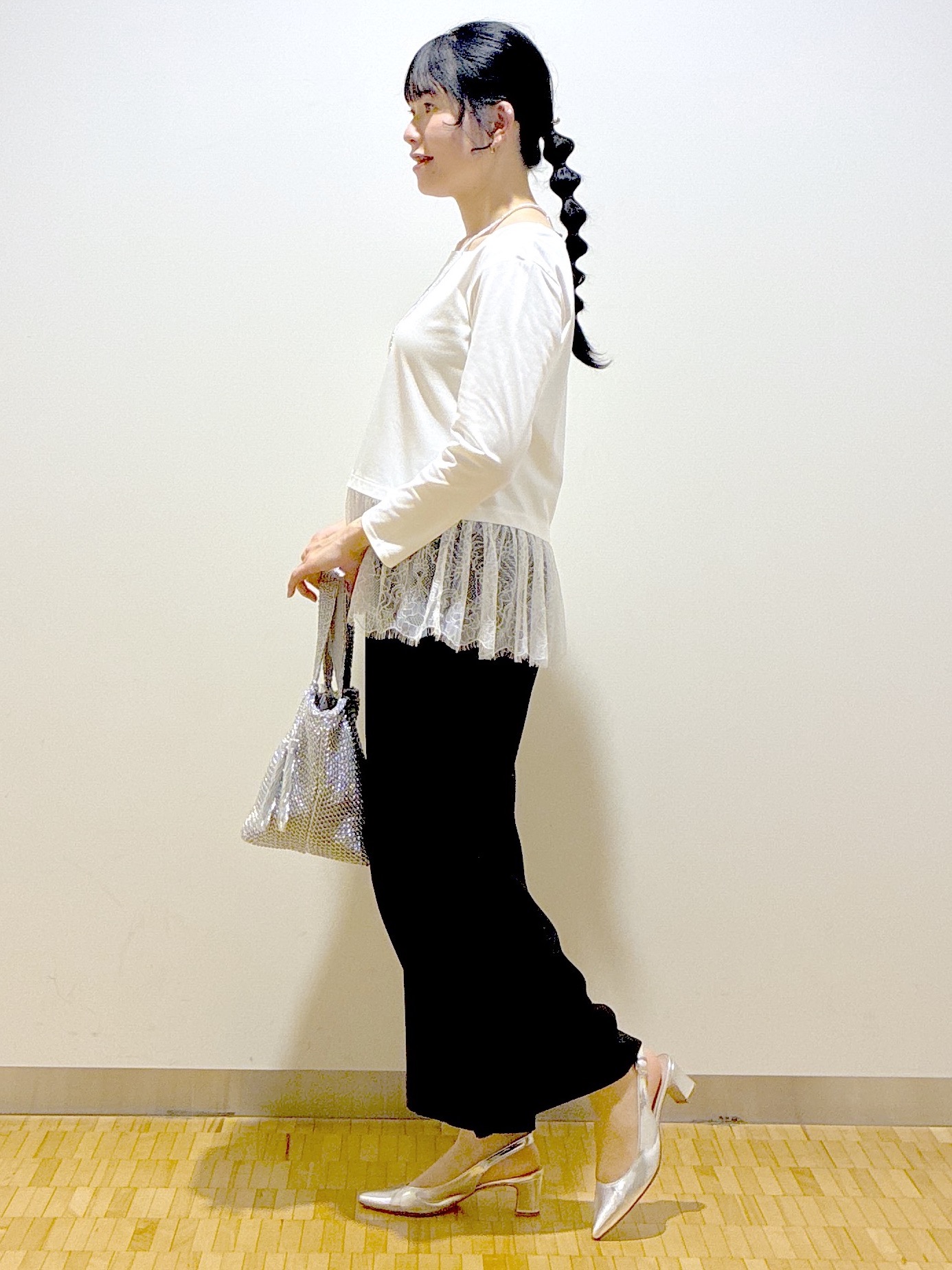  beni_gingerさんの「Reflect｜【UVカット／接触冷感／レイヤード◎】レース切り替えプルオーバージャージ」を使ったコーディネート