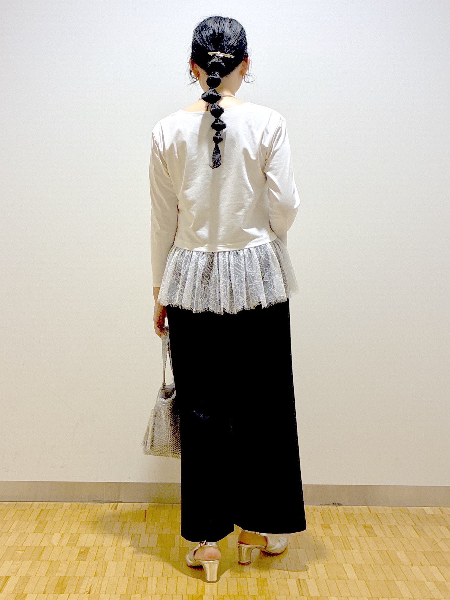  beni_gingerさんの「Reflect｜【UVカット／接触冷感／レイヤード◎】レース切り替えプルオーバージャージ」を使ったコーディネート