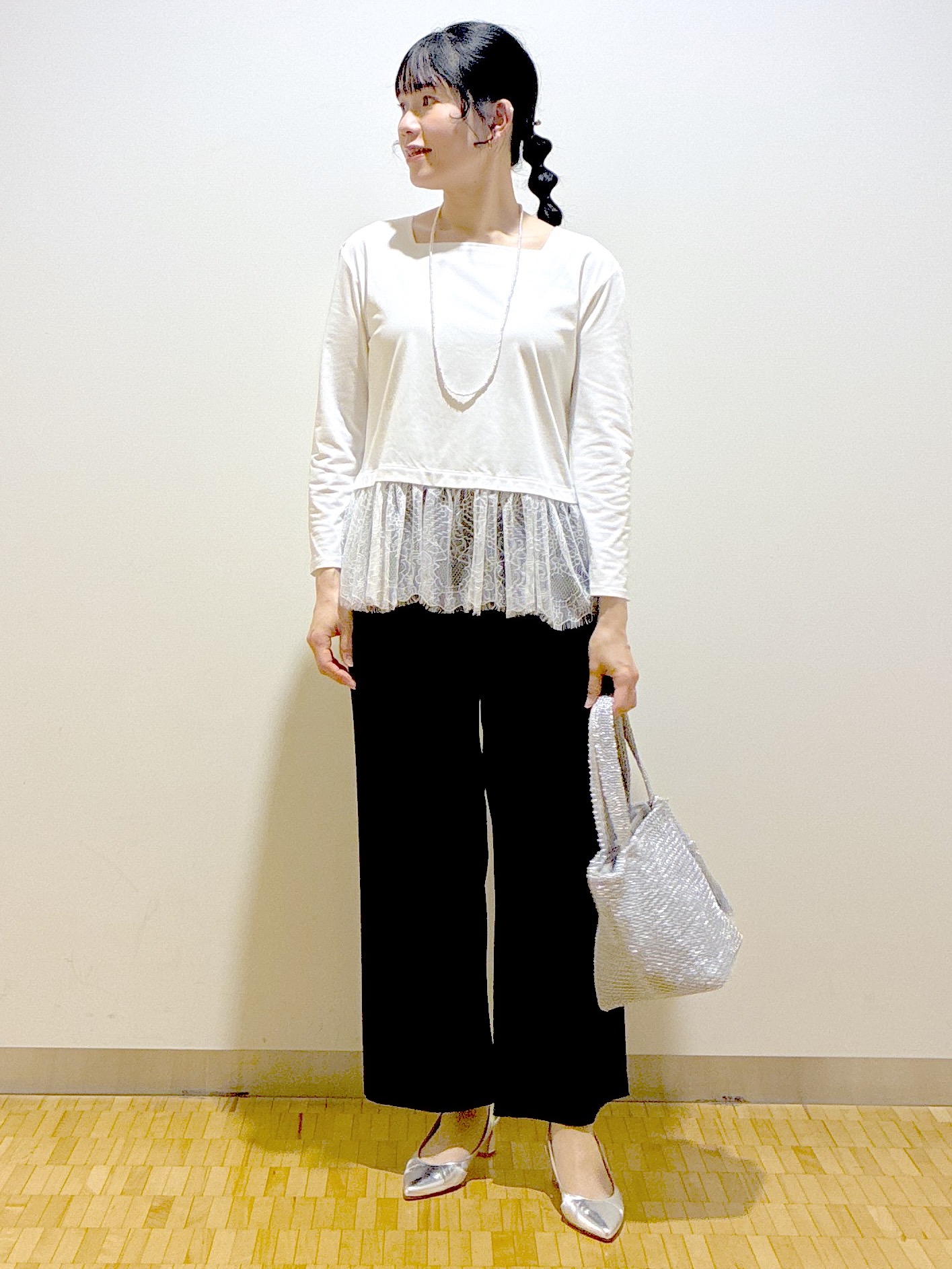  beni_gingerさんの「Reflect｜【UVカット／接触冷感／レイヤード◎】レース切り替えプルオーバージャージ」を使ったコーディネート
