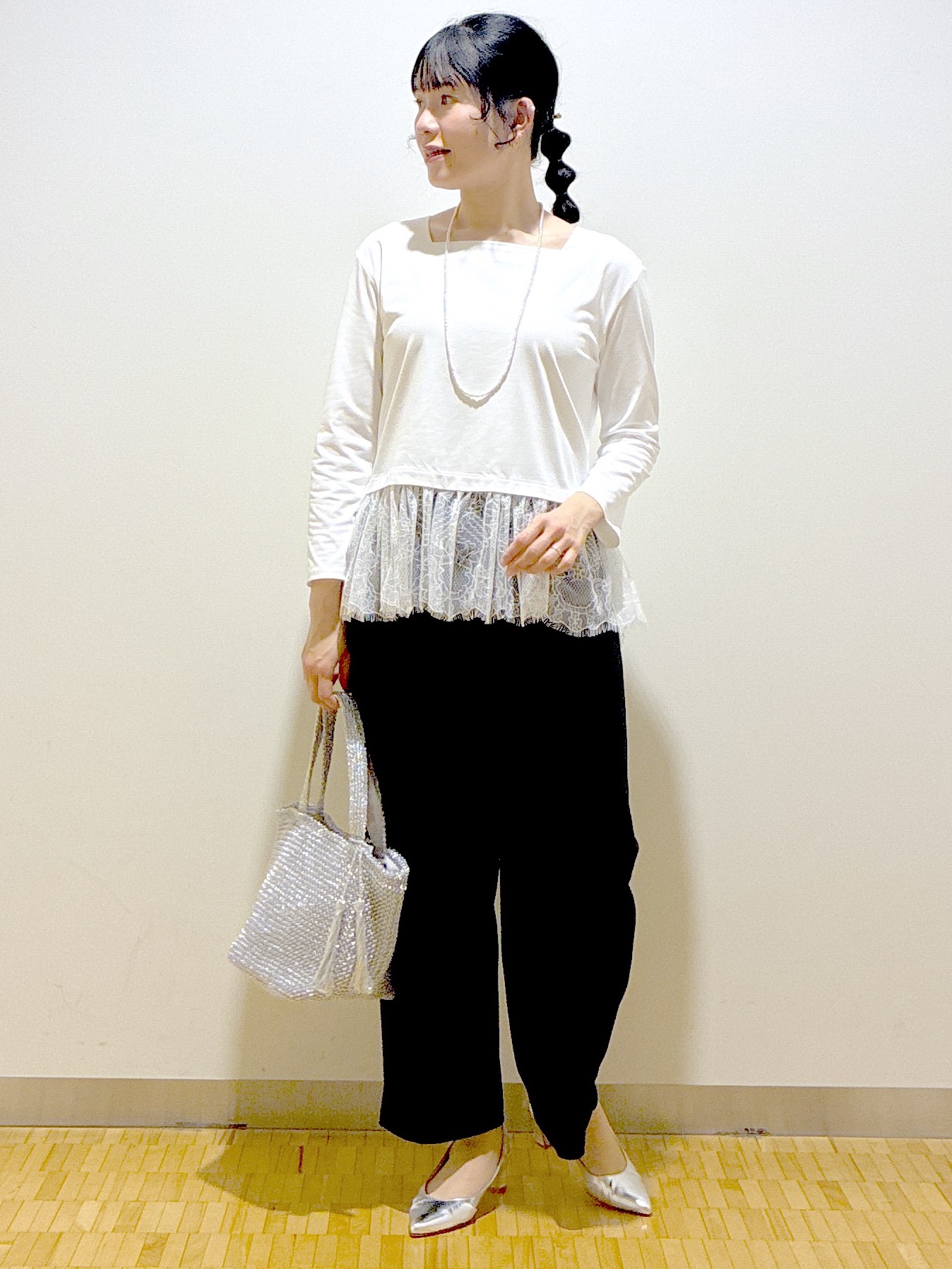  beni_gingerさんの「Reflect｜【UVカット／接触冷感／レイヤード◎】レース切り替えプルオーバージャージ」を使ったコーディネート