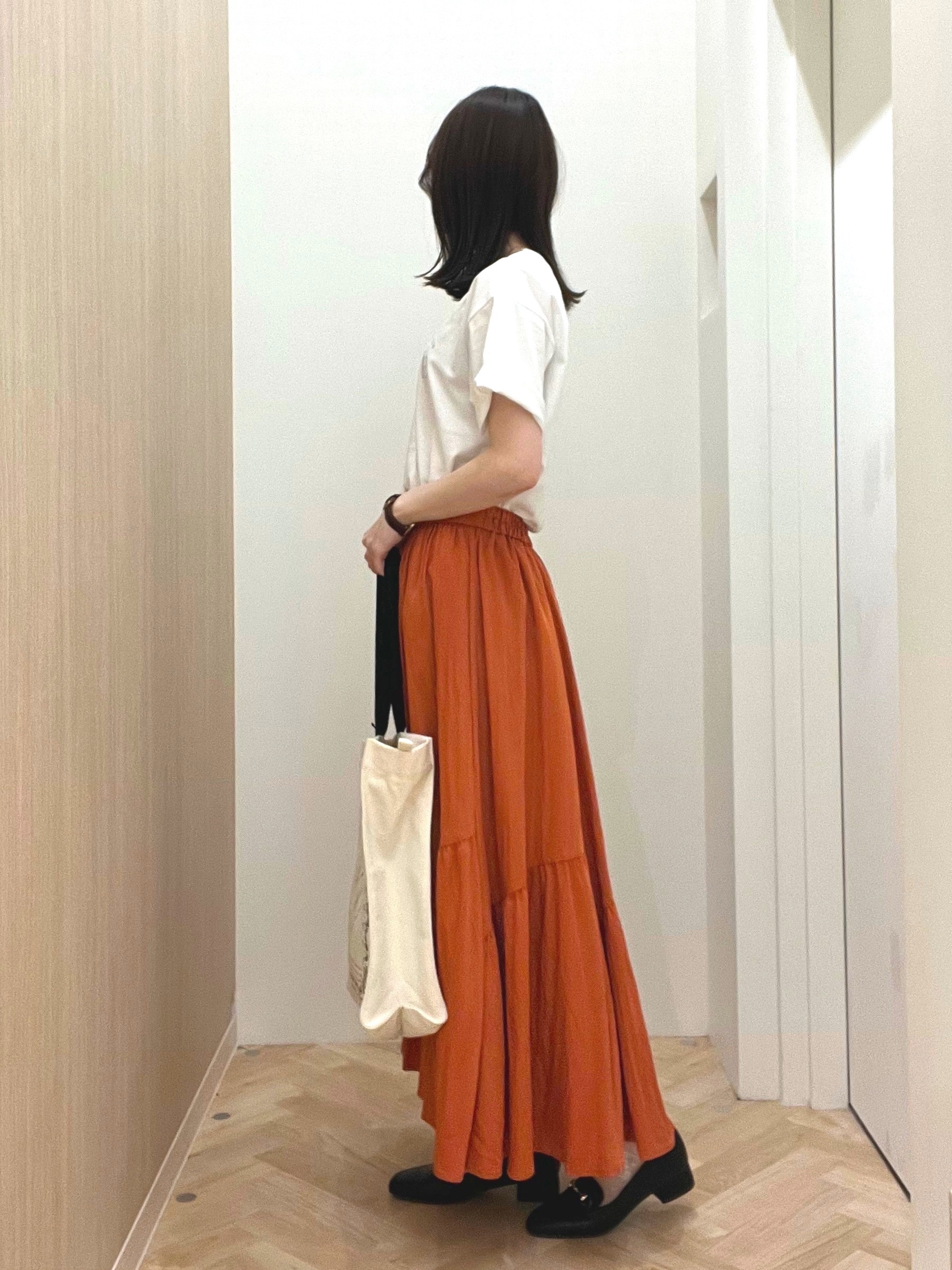  おまつさんの「grove｜【UVカット/接触冷感】プリントアソート5分袖Tシャツ」を使ったコーディネート