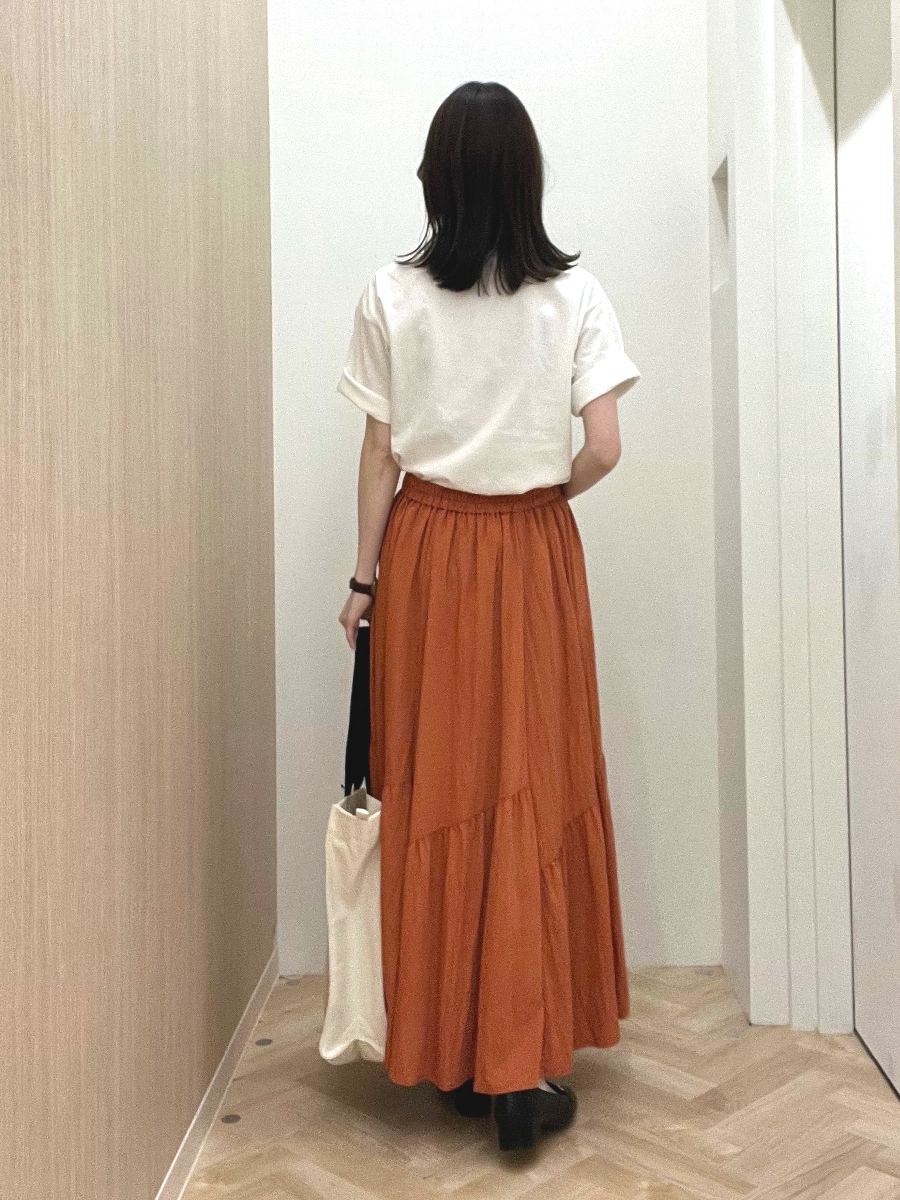 おまつさんの「grove｜【UVカット/接触冷感】プリントアソート5分袖Tシャツ」を使ったコーディネート