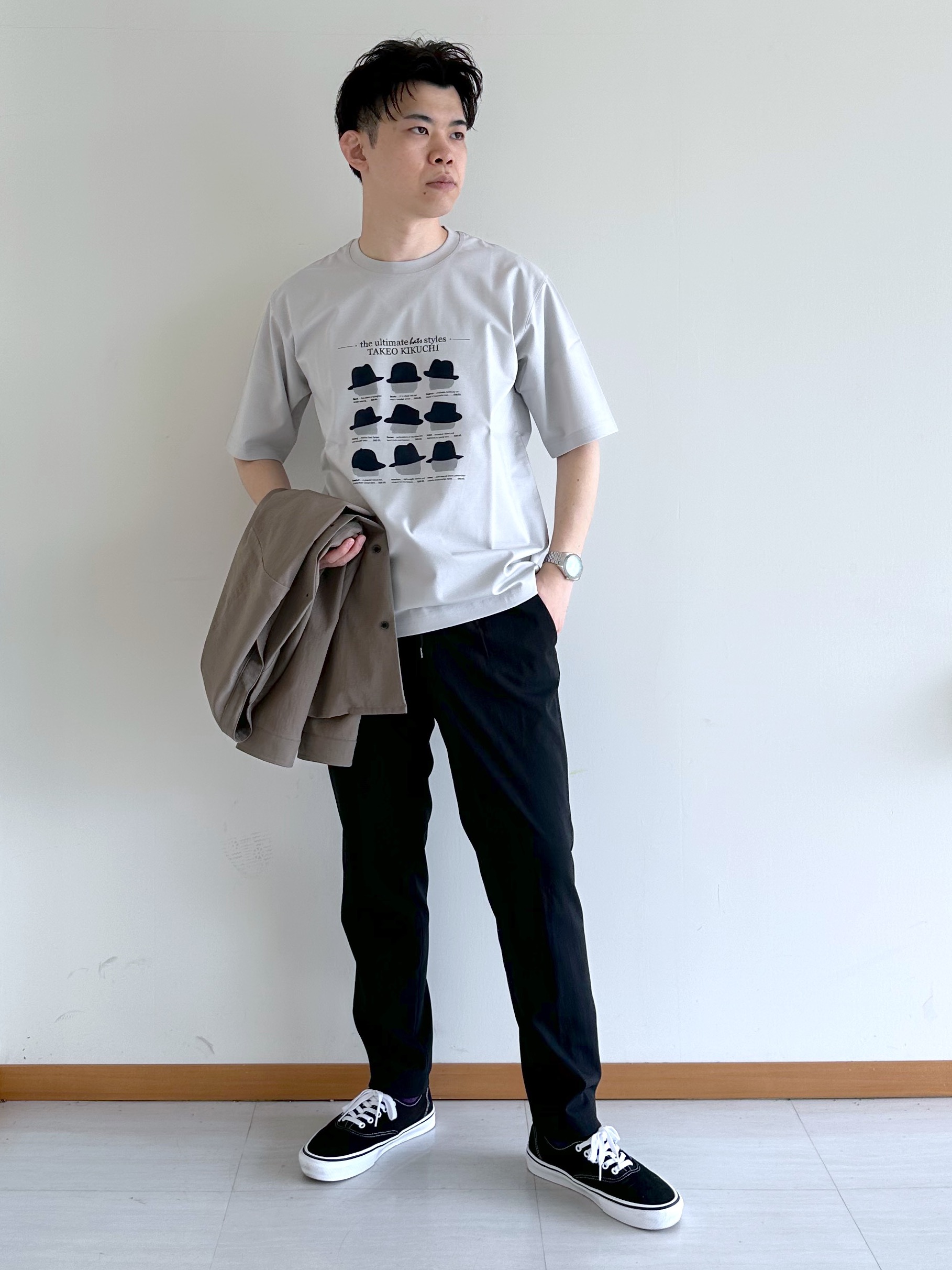 イッシーさんの「TAKEO KIKUCHI｜【撥水・洗える・シワになりにくい】 リランチェ（R） シャツ」を使ったコーディネート